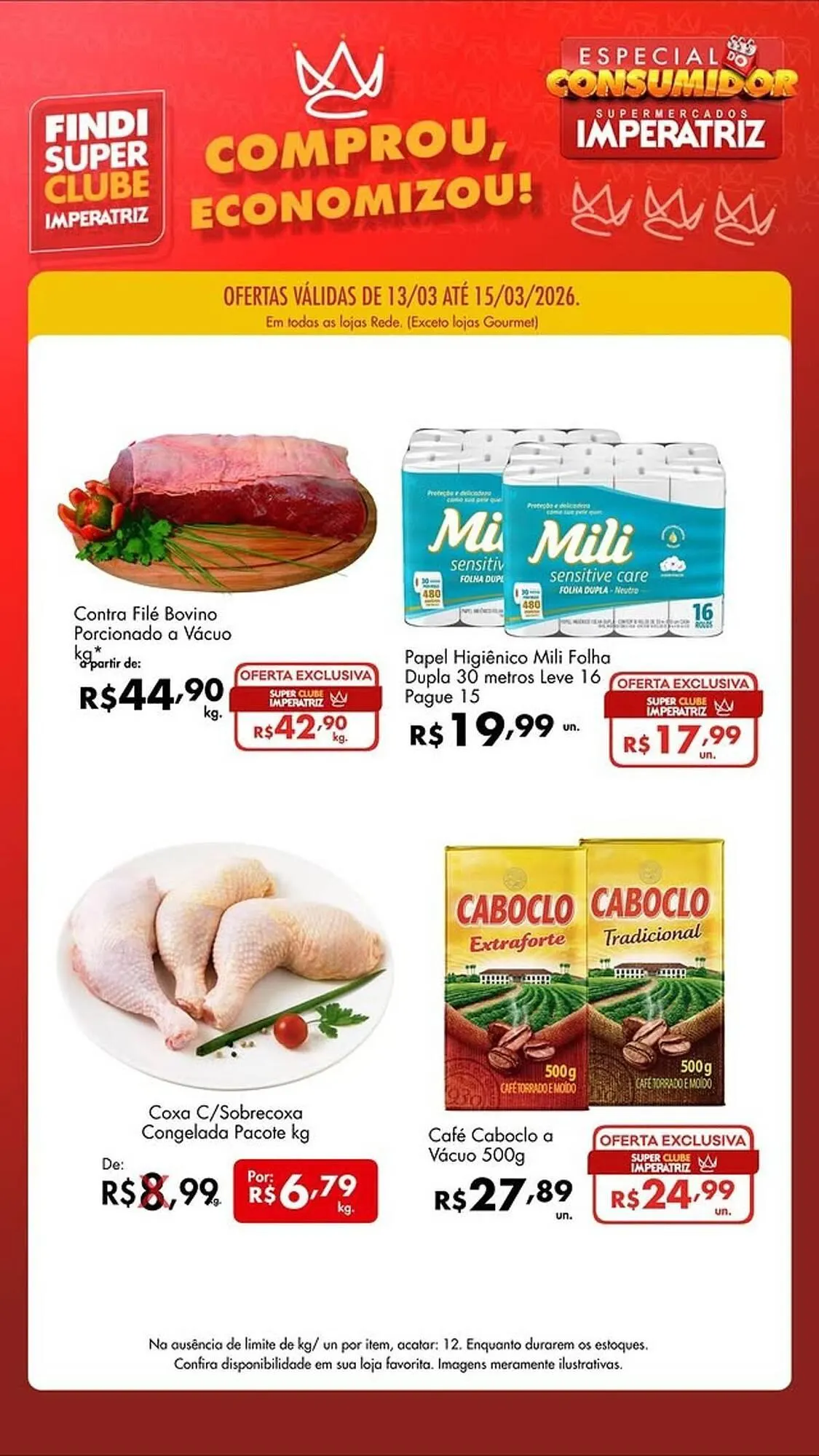 Encarte de Catálogo Supermercados Imperatriz 13 de março até 15 de março 2026 - Pagina 1