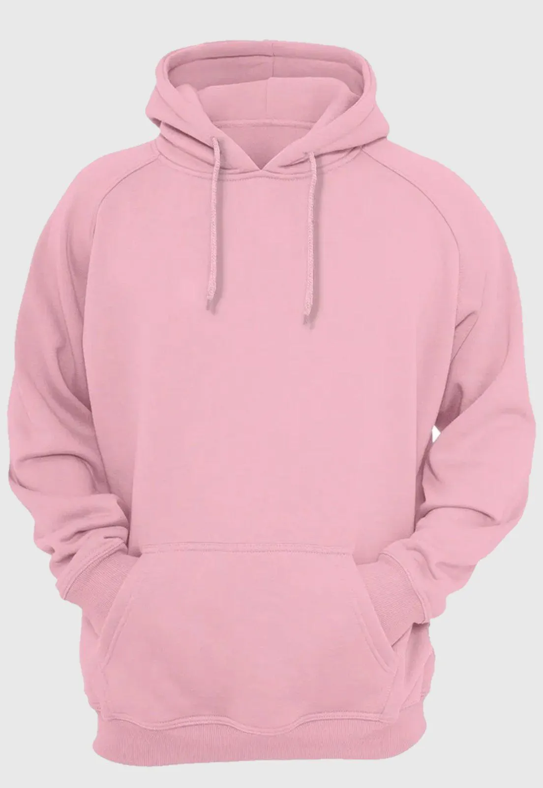 Moletom Algodão Moleton Casaco Fechado Liso Masculino e Feminino Unissex Blusa de Frio Mooboo Canguru Rosa