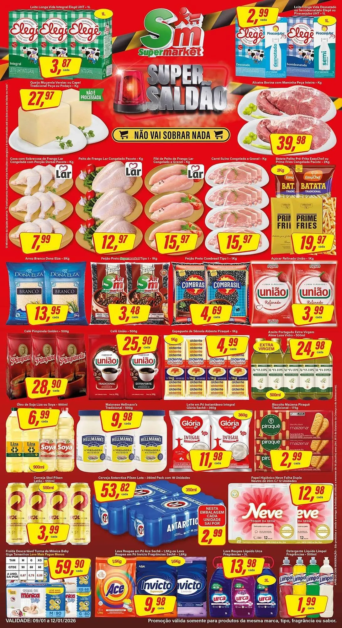 Encarte de Encarte Rede Supermarket 9 de janeiro até 12 de janeiro 2026 - Pagina 1