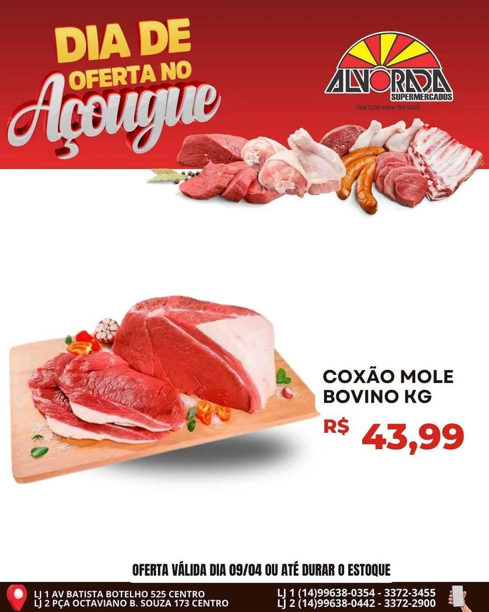 Encarte de Catálogo Alvorada Supermercados 9 de abril até 9 de abril 2026 - Pagina 1