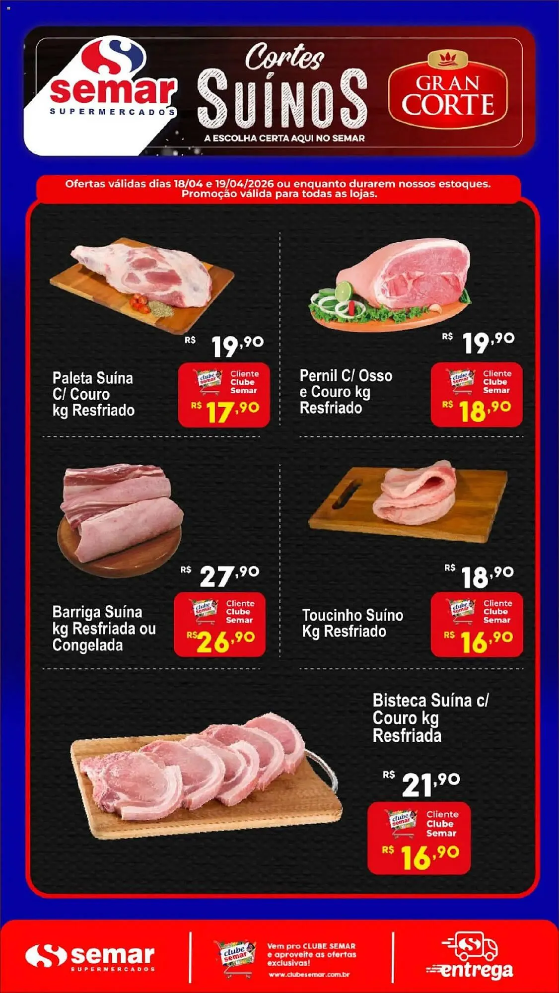 Encarte de Folheto Semar Supermercado 18 de abril até 19 de abril 2026 - Pagina 1