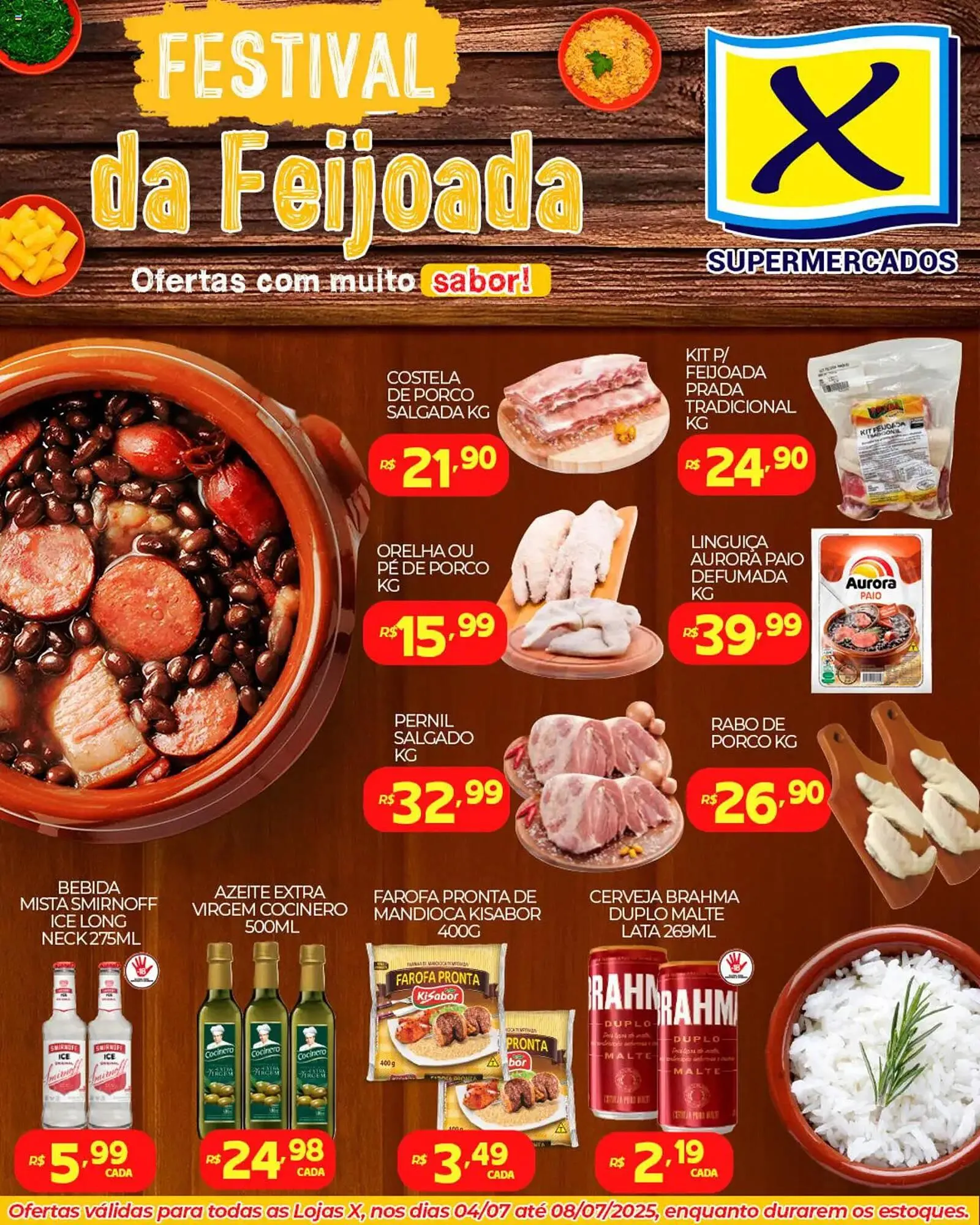 Encarte de Catálogo X Supermercados 7 de julho até 8 de julho 2025 - Pagina 1