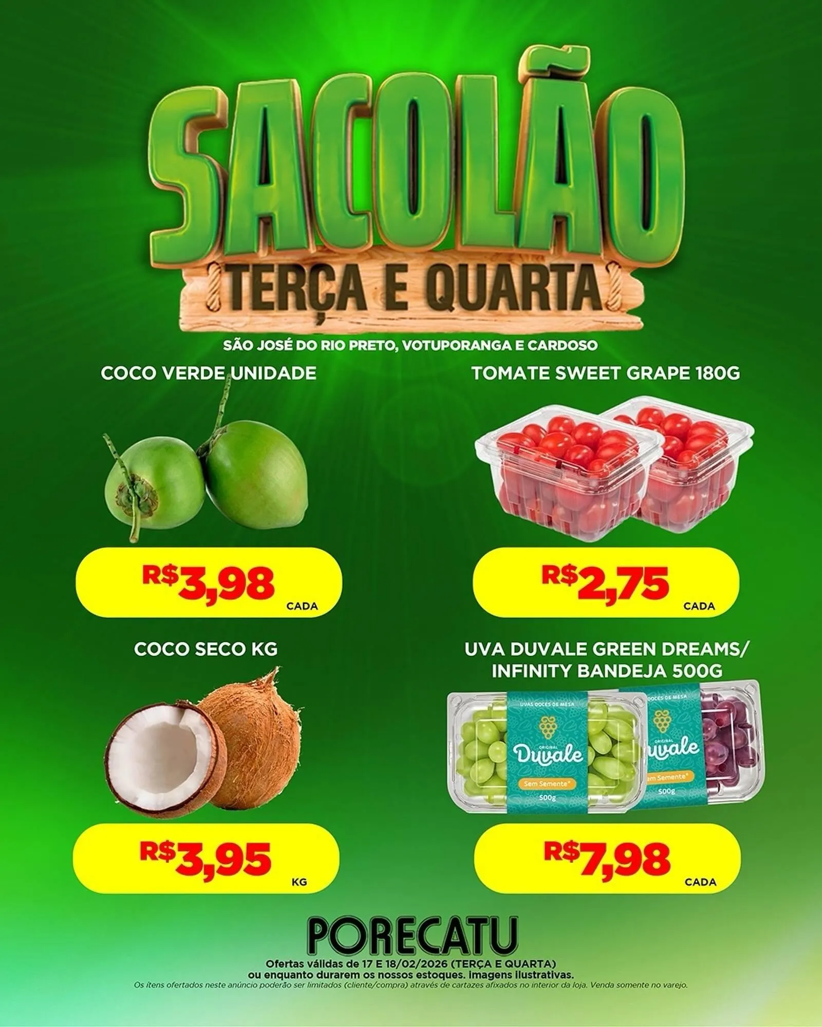Encarte de Catálogo Supermercado Porecatu 17 de fevereiro até 18 de fevereiro 2026 - Pagina 5
