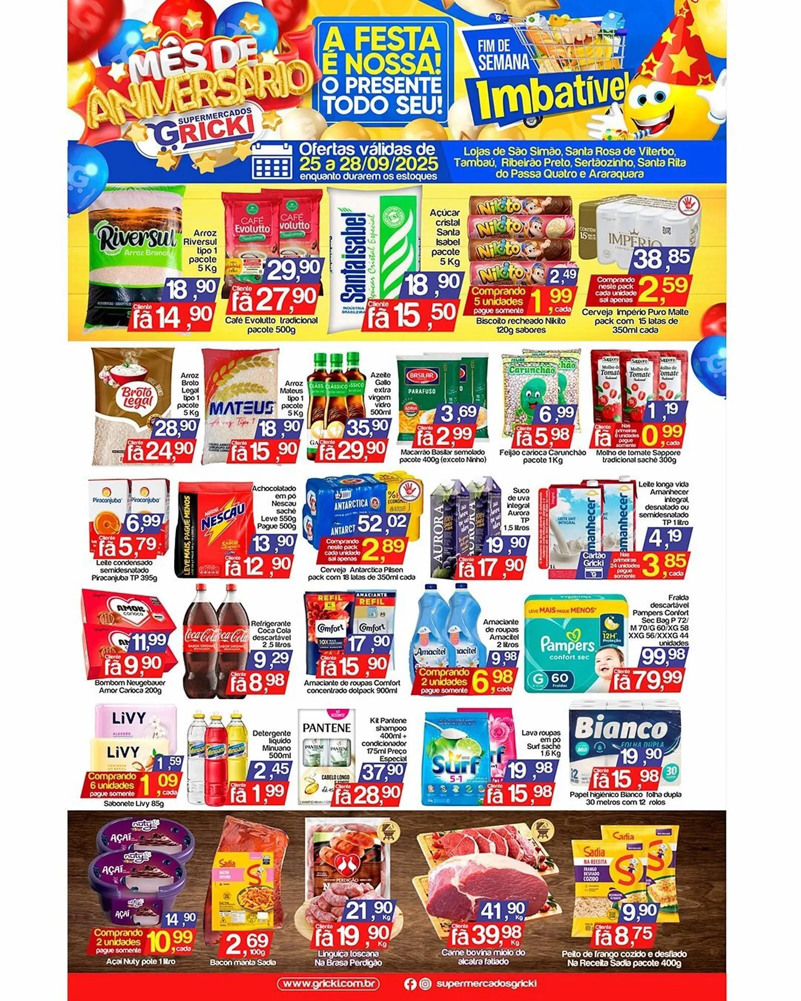 Encarte de Catálogo Supermercados Gricki 24 de setembro até 28 de setembro 2025 - Pagina 1