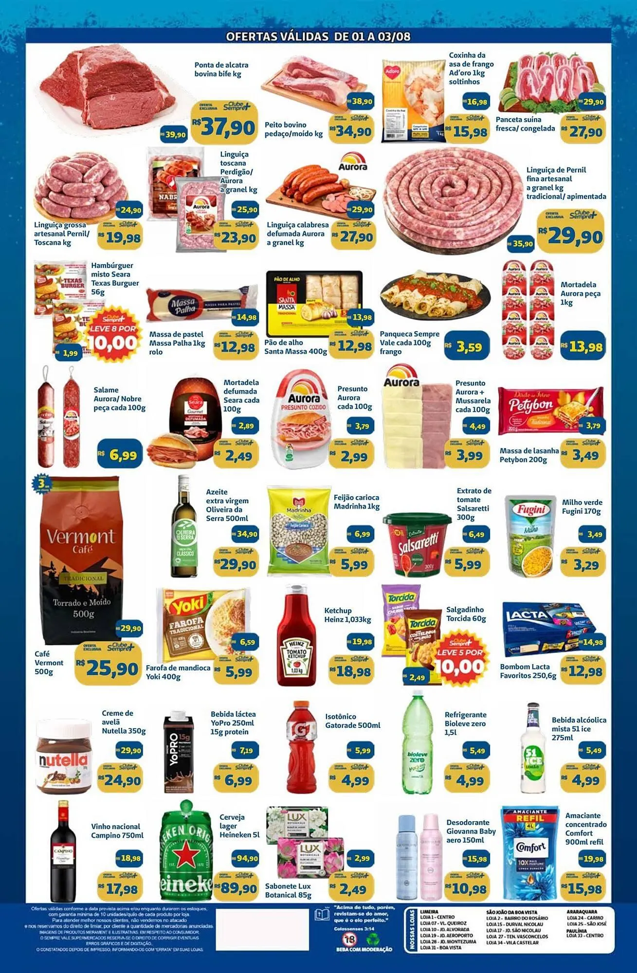 Encarte de Catálogo Sempre Vale Supermercados 1 de agosto até 3 de agosto 2025 - Pagina 2