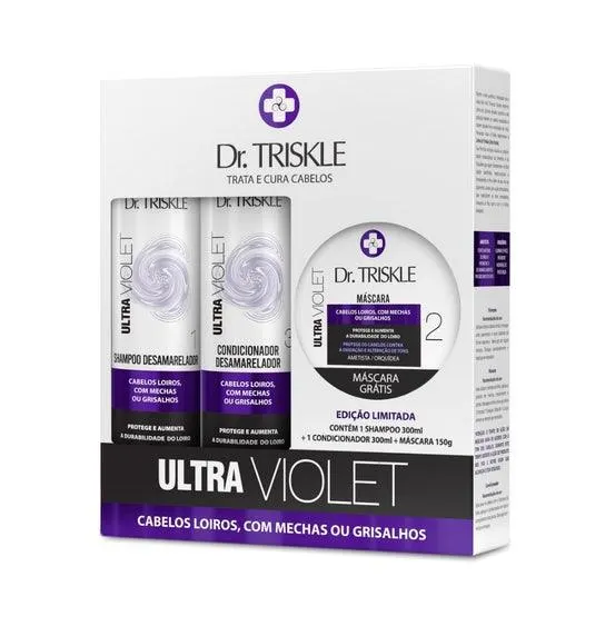 Kit Shampoo 300ml + Condicionador 300ml + Máscara 150g Dr Triskle Ultra Violet
