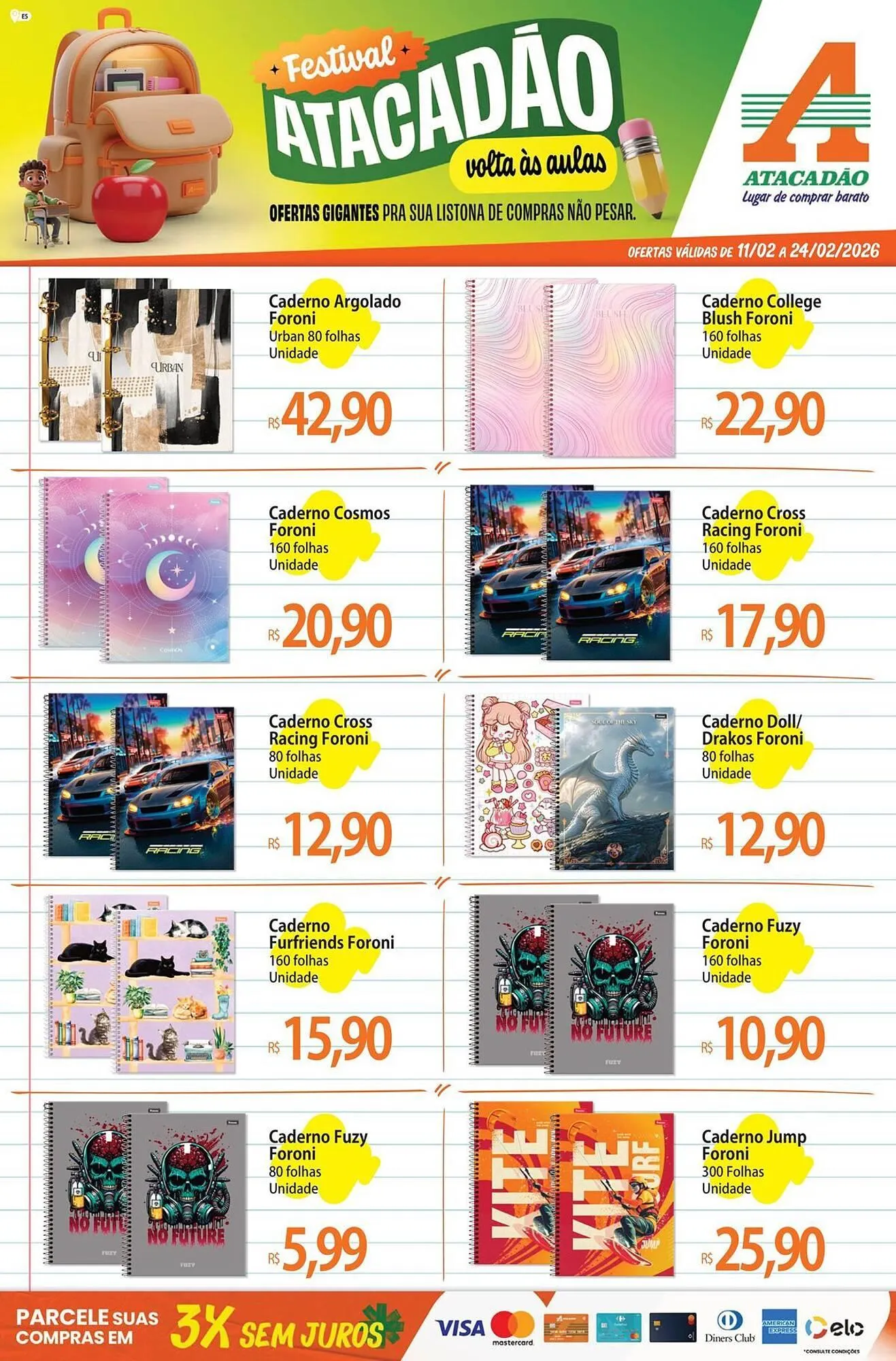 Encarte de Folheto Atacadão 12 de fevereiro até 24 de fevereiro 2026 - Pagina 1