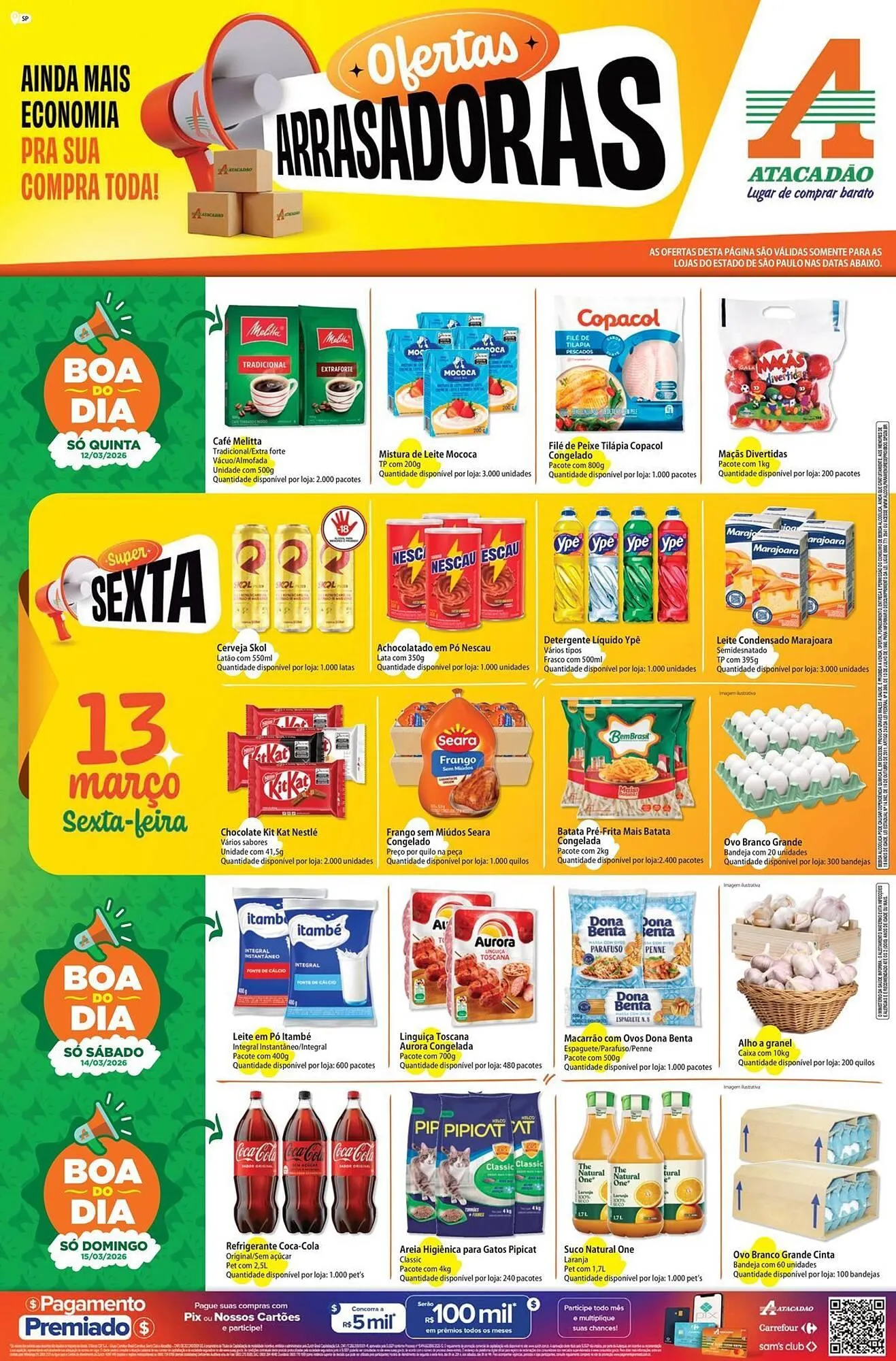 Encarte de Folheto Atacadão 12 de março até 15 de março 2026 - Pagina 1
