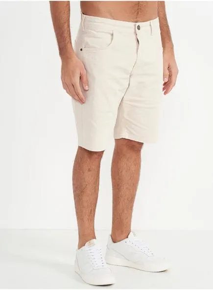 Bermuda Alfaiataria De Linho