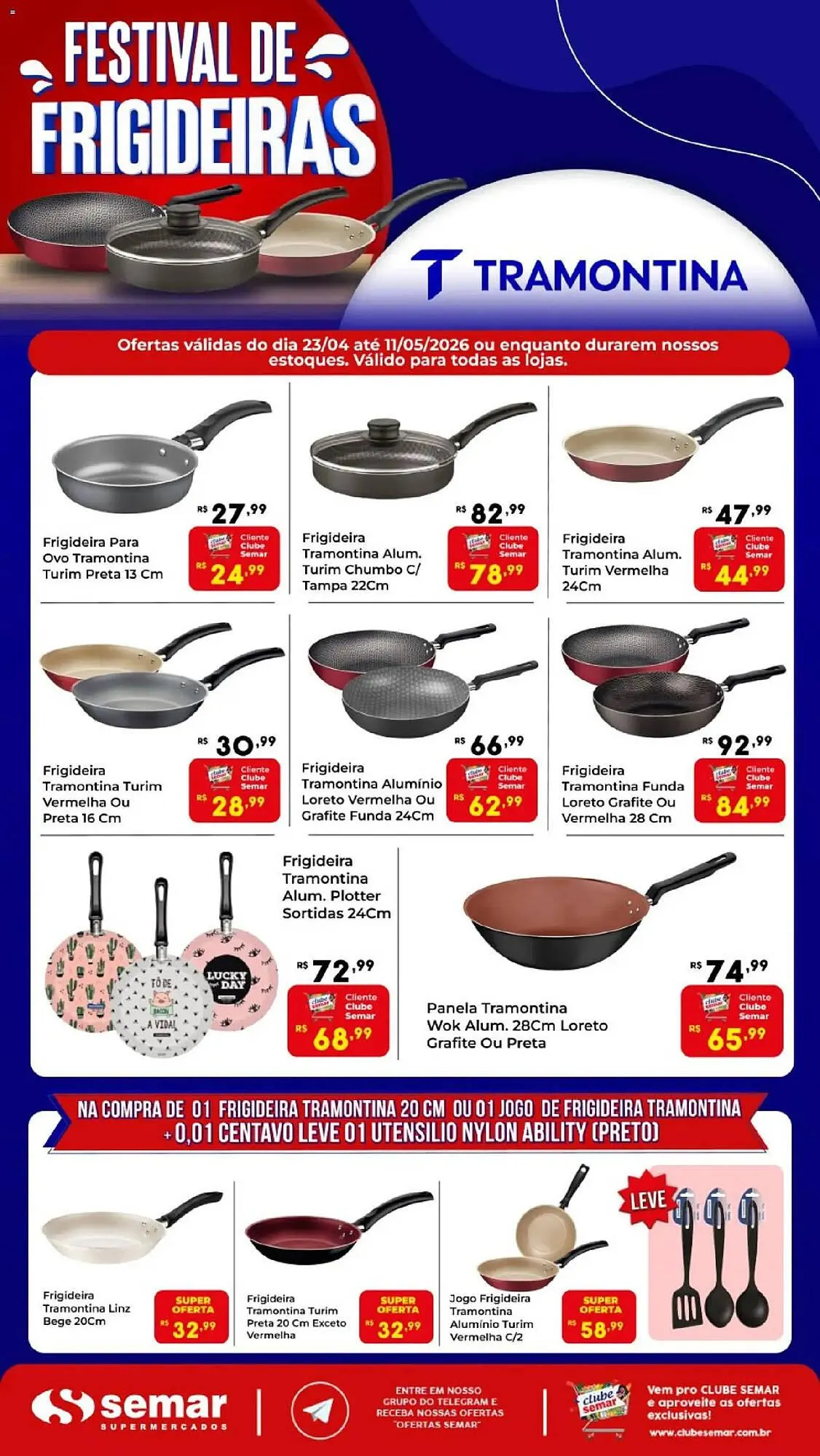 Encarte de Folheto Semar Supermercado 23 de abril até 11 de maio 2026 - Pagina 1