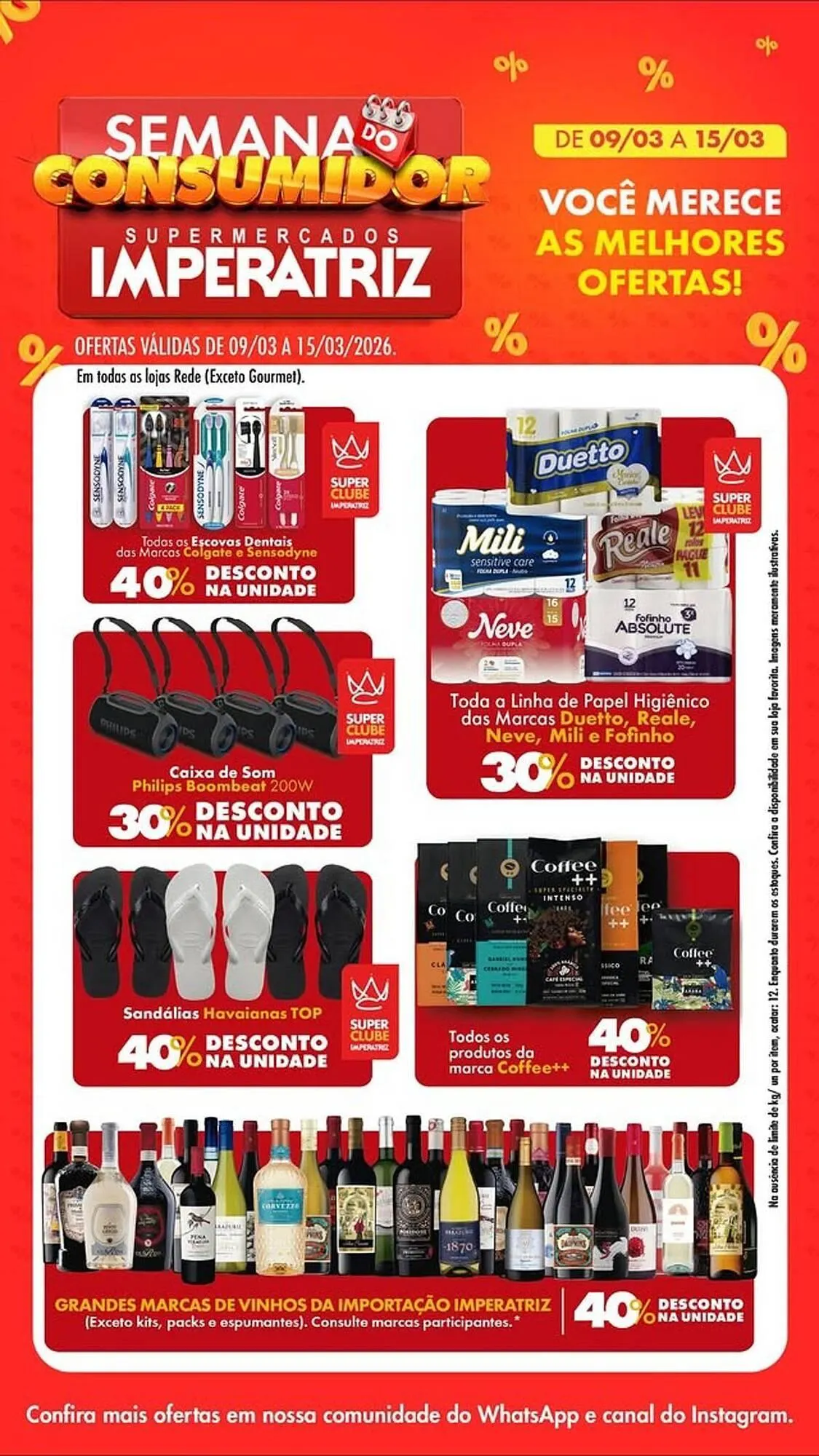 Encarte de Catálogo Supermercados Imperatriz 12 de março até 15 de março 2026 - Pagina 1