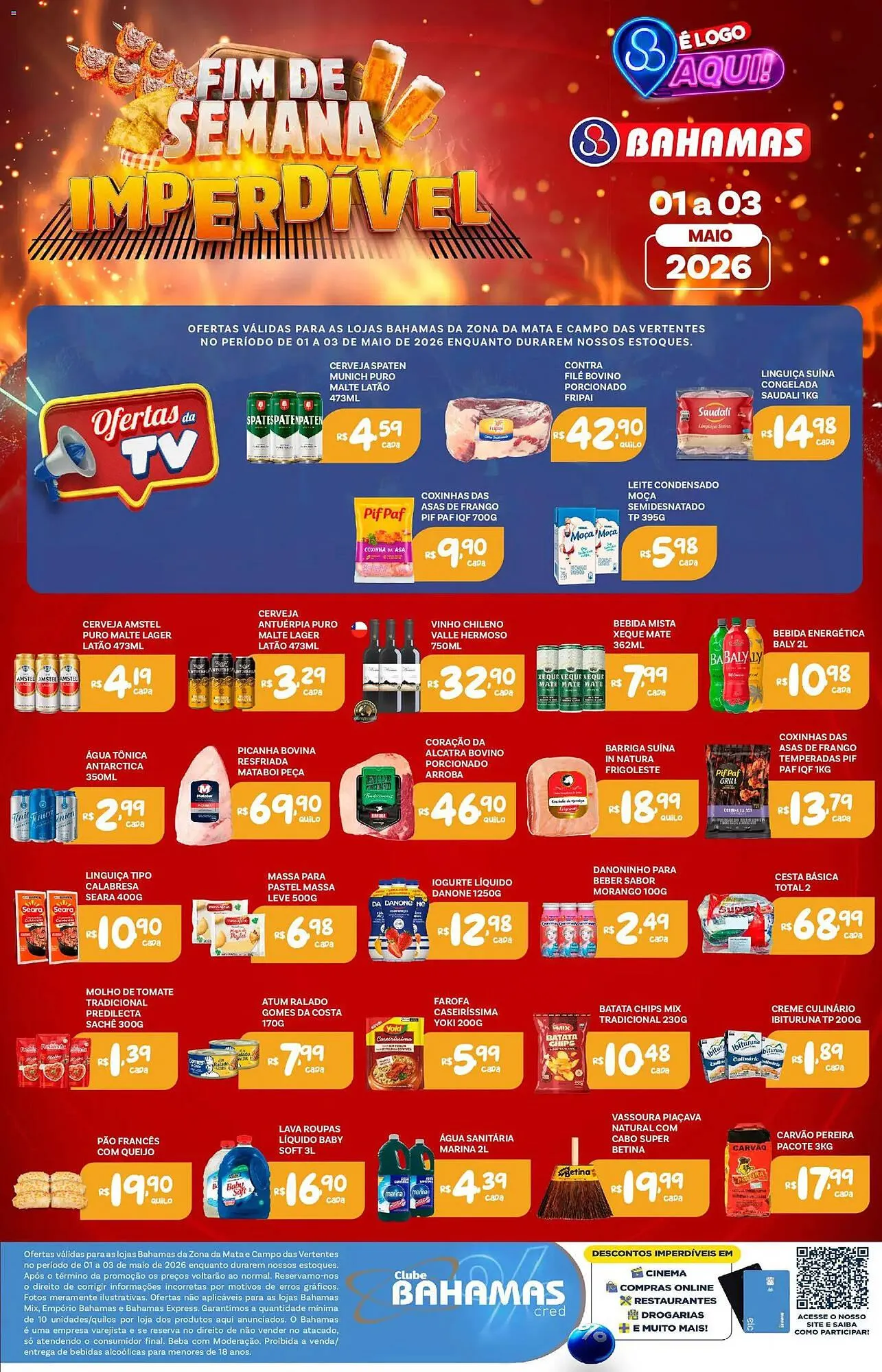 Encarte de Catálogo Bahamas Supermercados 1 de maio até 4 de maio 2026 - Pagina 1