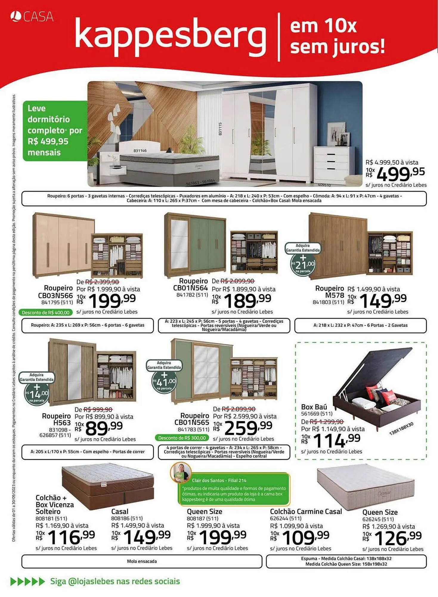 Encarte de Catálogo Lojas Lebes 1 de setembro até 30 de setembro 2023 - Pagina 12