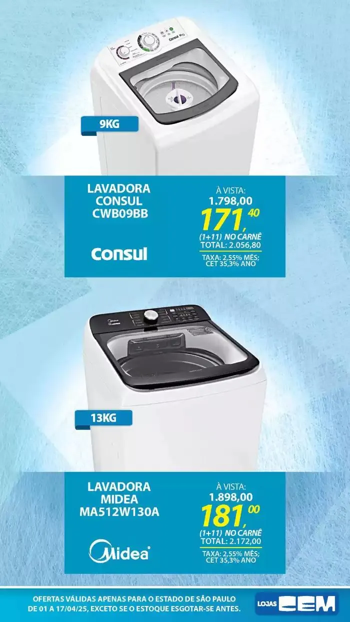 Encarte de Encarte Lojas Cem 3 de abril até 17 de abril 2025 - Pagina 26