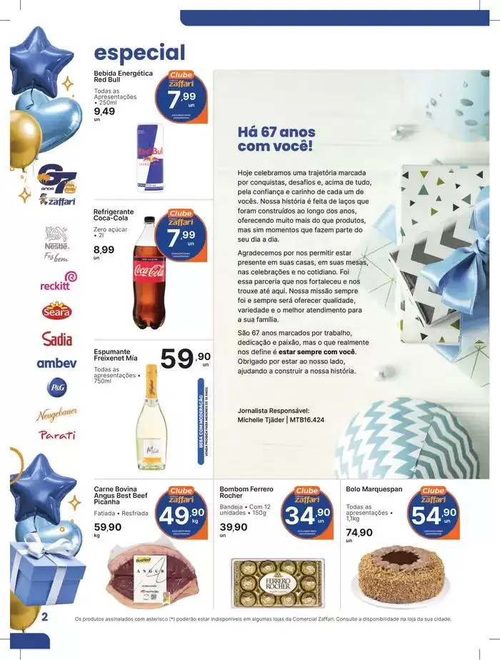Encarte de 67 Anos Comercial Zaffari 4 de outubro até 13 de outubro 2024 - Pagina 2