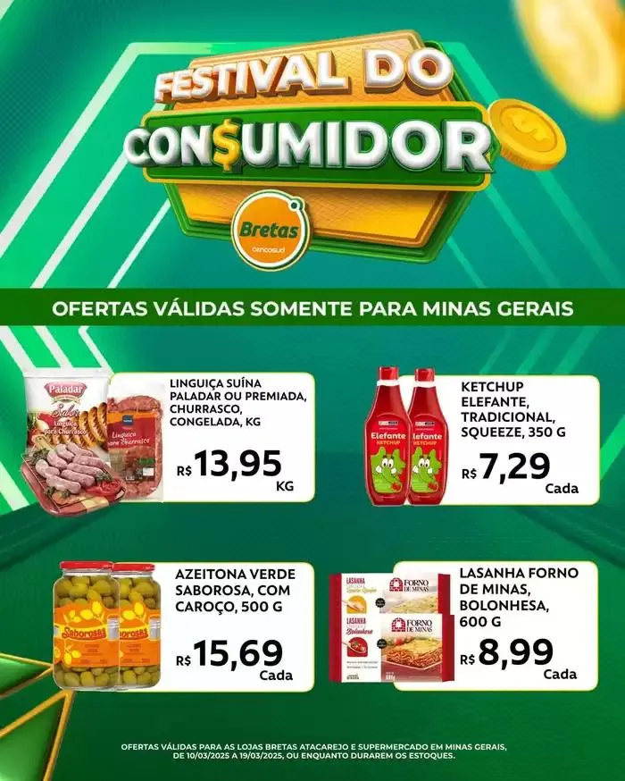 Encarte de Encarte Bretas Supermercados 10 de março até 19 de março 2025 - Pagina 3