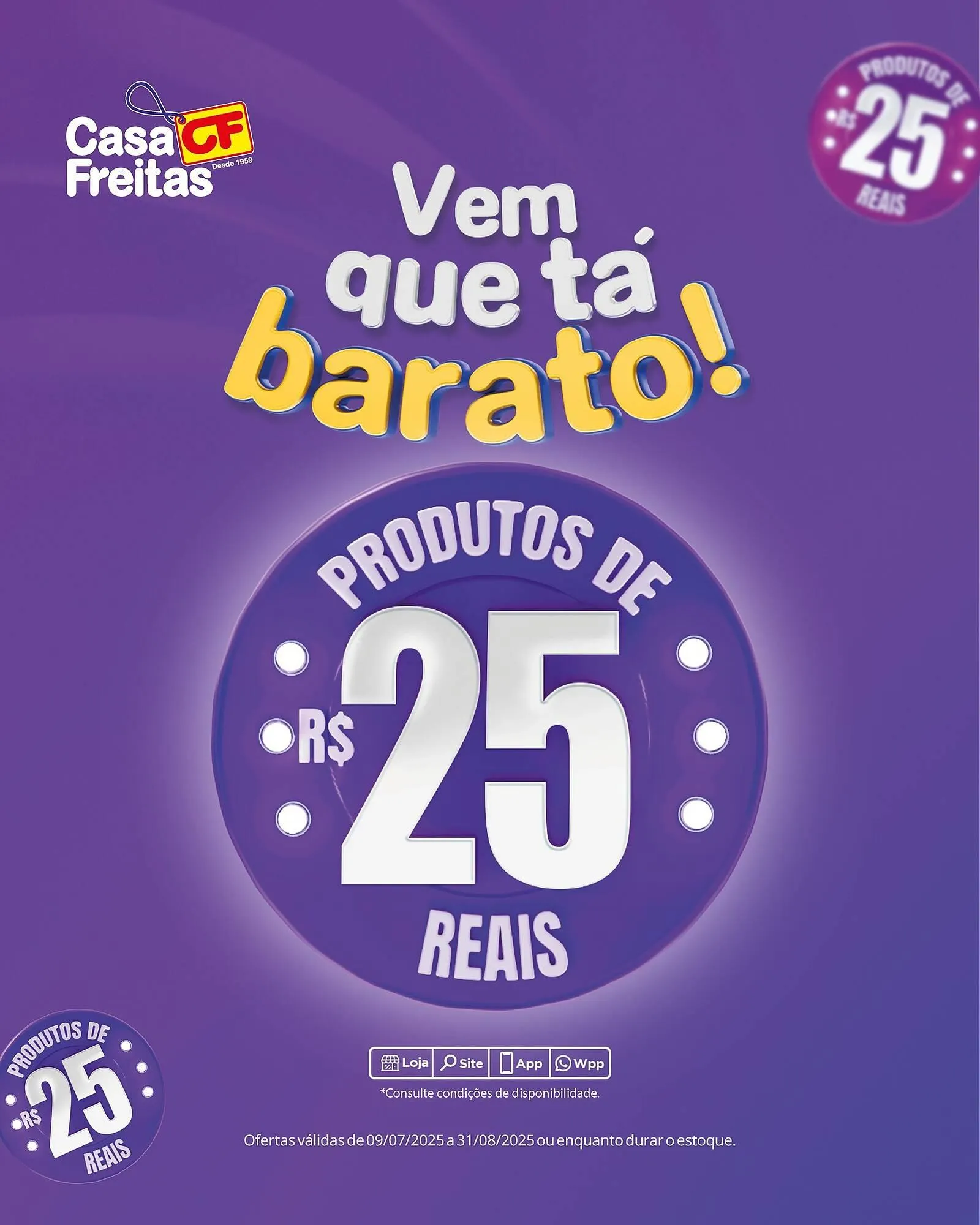 Encarte de Catálogo Casa Freitas 12 de julho até 31 de agosto 2025 - Pagina 1