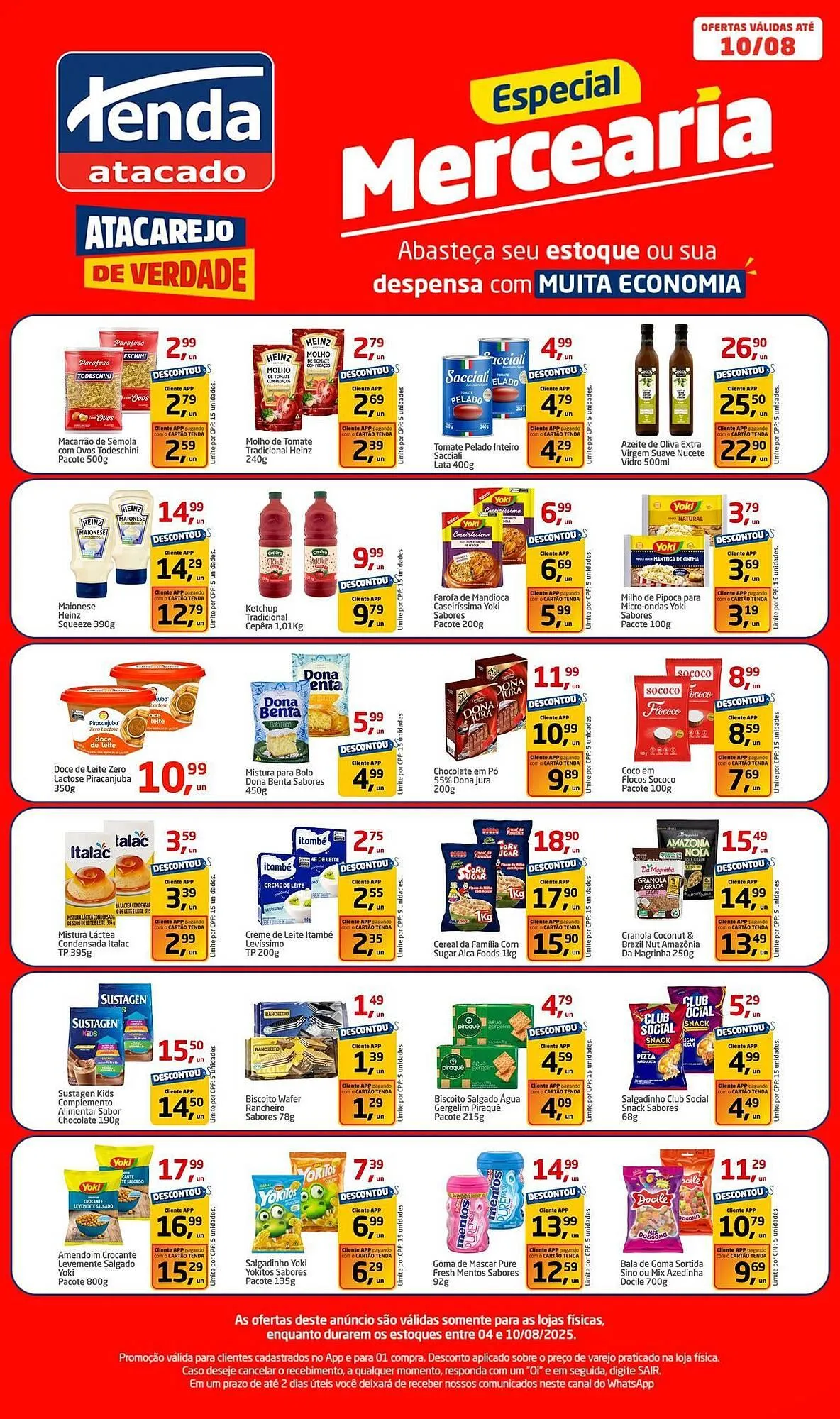 Encarte de Catálogo Tenda Atacado 4 de agosto até 10 de agosto 2025 - Pagina 1