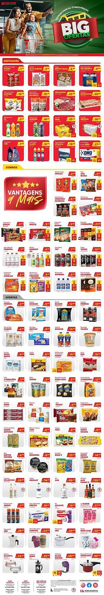 Encarte de Catálogo Big Bom Supermercados 20 de junho até 22 de junho 2025 - Pagina 1