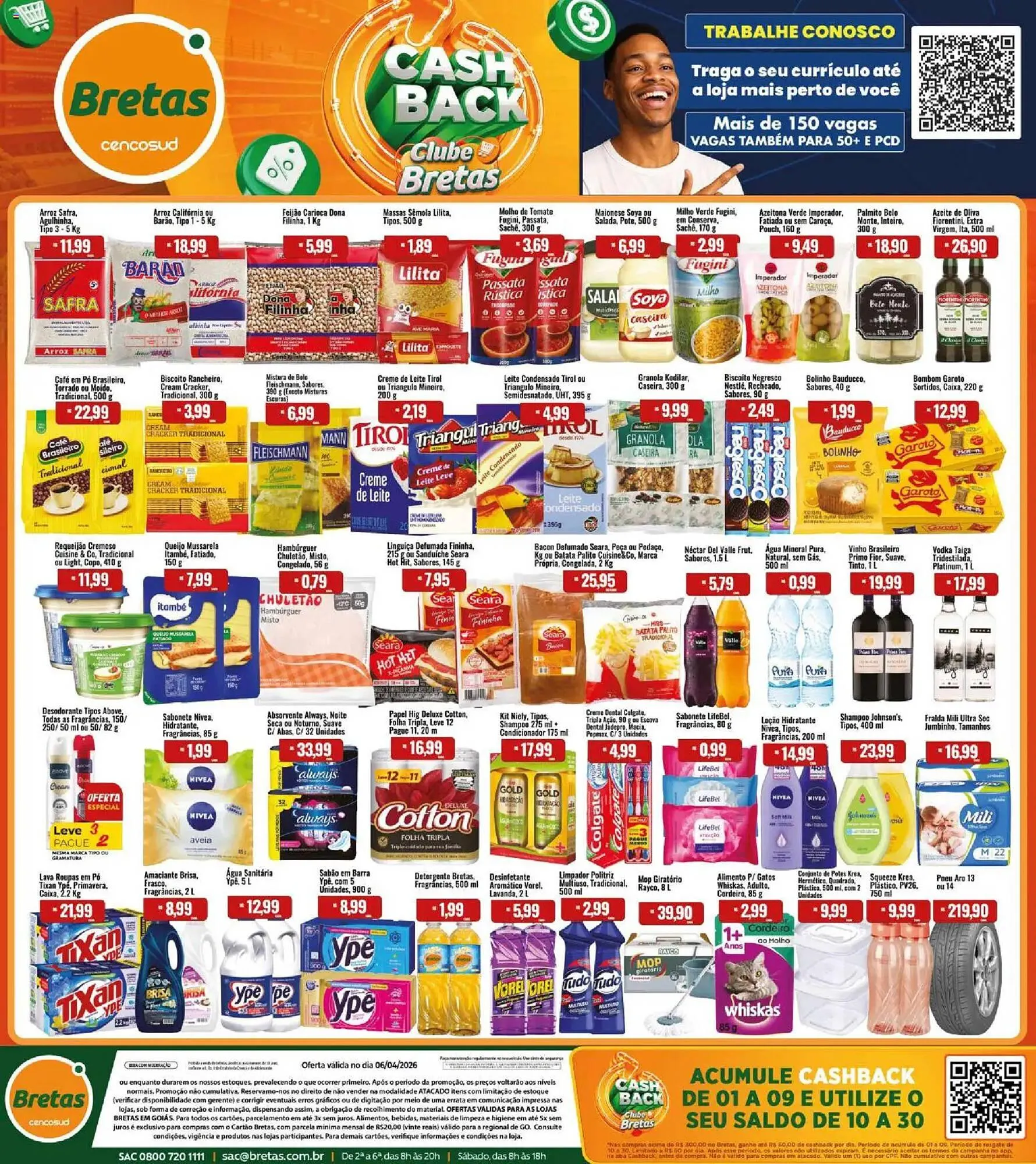 Encarte de Catálogo Supermercados Bretas 6 de abril até 7 de abril 2026 - Pagina 1