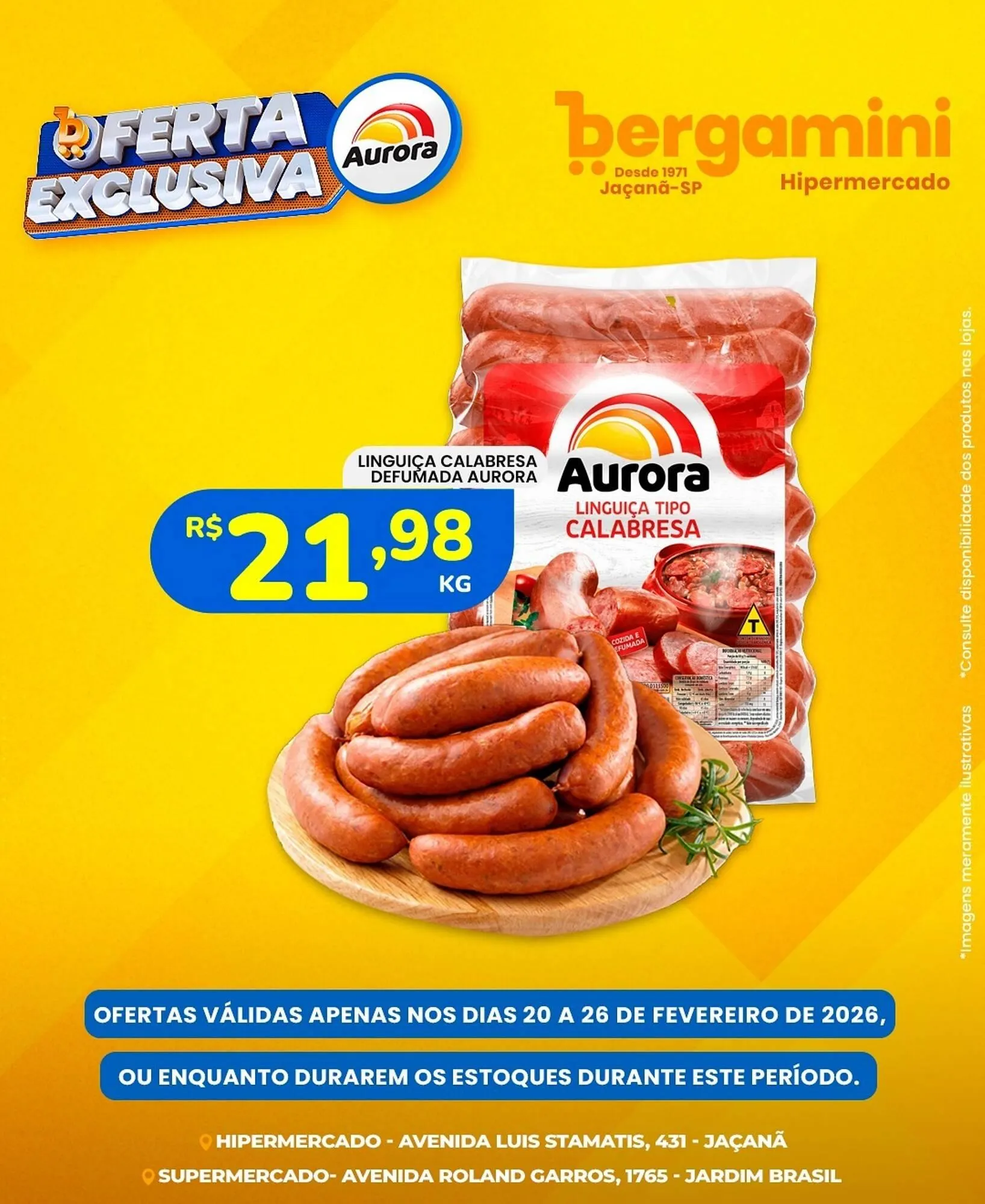 Encarte de Catálogo Supermercado Bergamini 20 de fevereiro até 26 de fevereiro 2026 - Pagina 1
