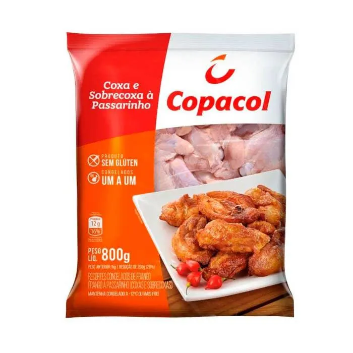 Coxa E Sobrecoxa A Passarinho Congelada 800g