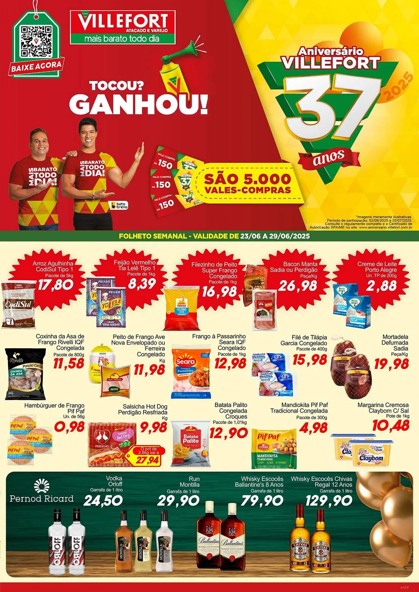 Encarte de Catálogo Villefort Atacadista 23 de junho até 29 de junho 2025 - Pagina 1