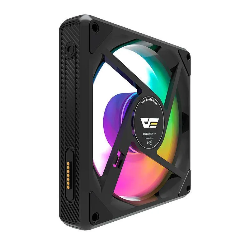 Kit Ventoinhas Magnéticas Aigo Darkflash Gauss G24, ARGB, 4x120mm, Preto, GAUSS24-ARGB-4BK