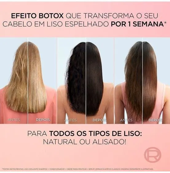 Shampoo Elseve Liso Dos Sonhos AHA + Queratina Vegetal 200ml