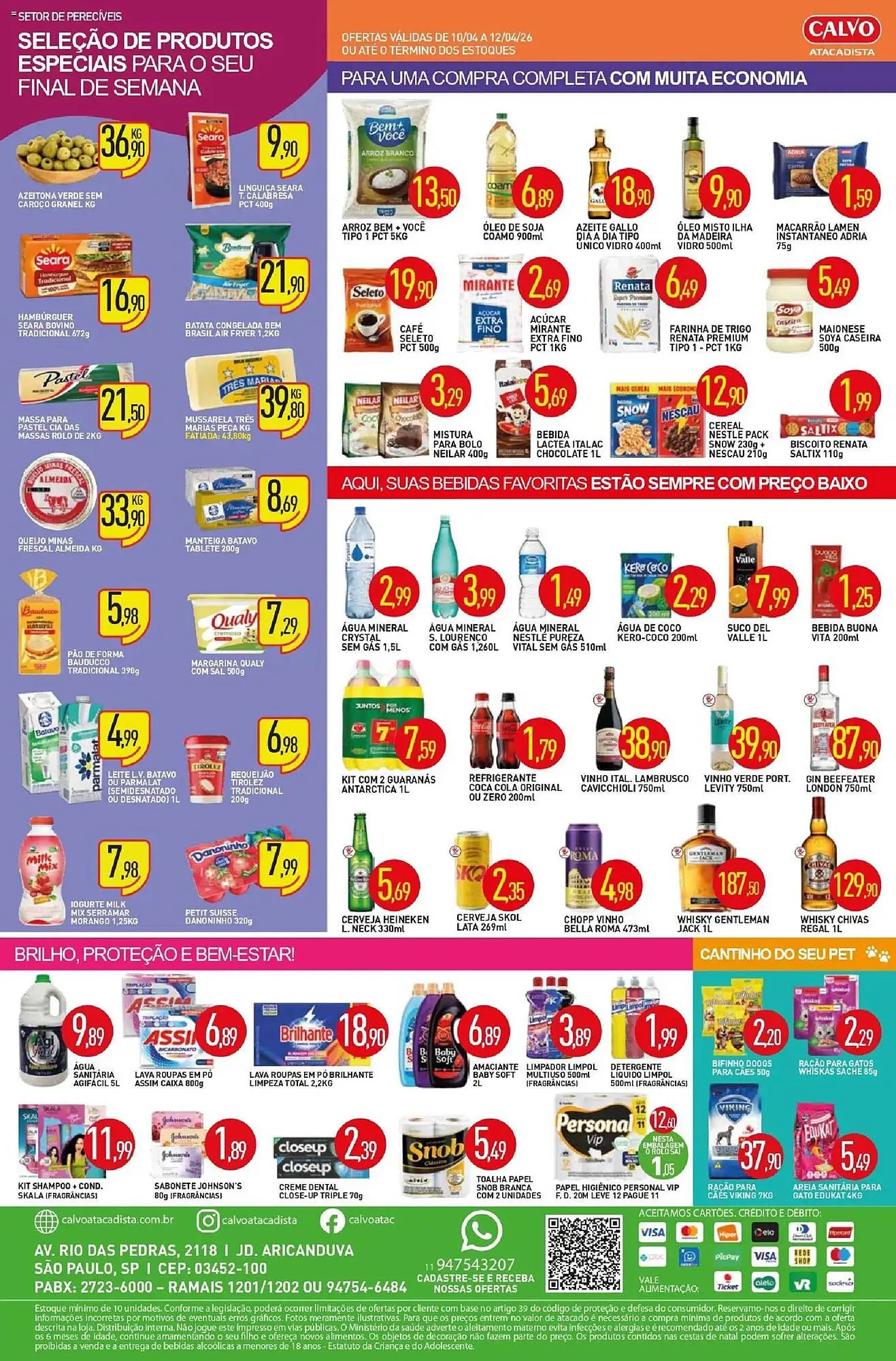 Encarte de Folheto Calvo Atacadista 10 de abril até 13 de abril 2026 - Pagina 1