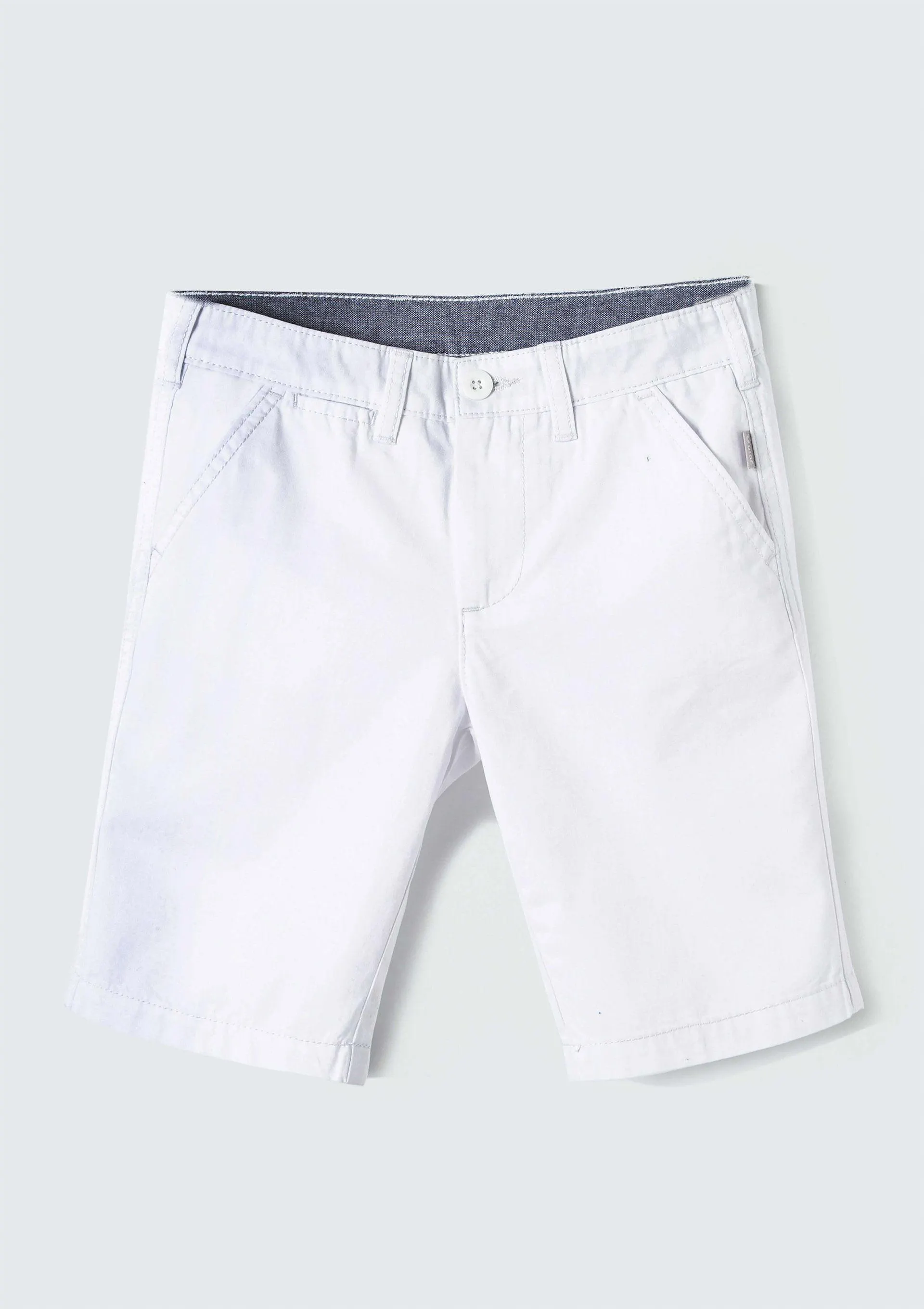 Bermuda Básica Infantil Menino Em Sarja - Branca