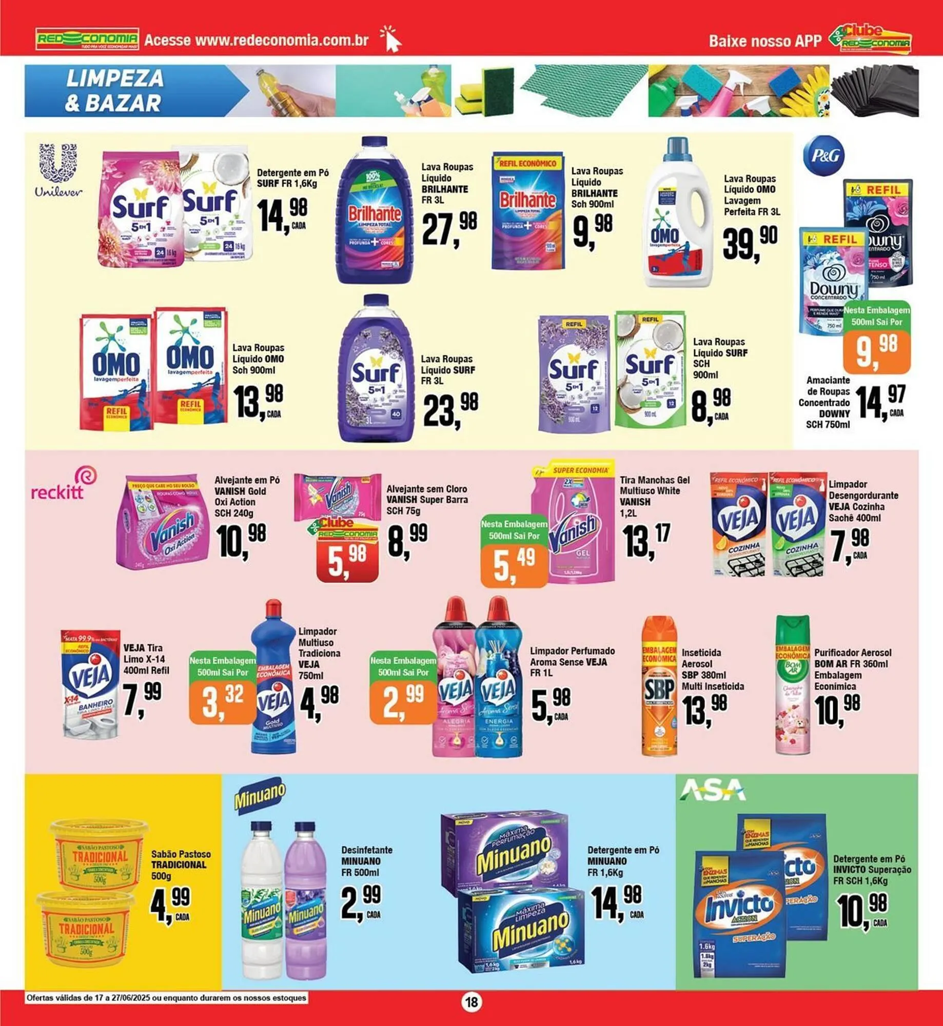 Encarte de Catálogo Rede Economia 27 de junho até 29 de junho 2025 - Pagina 18