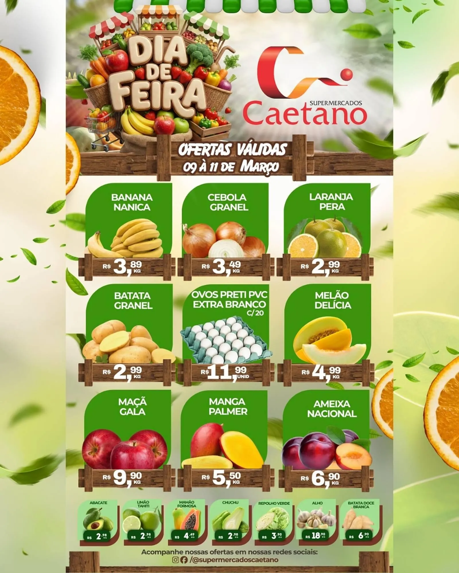 Encarte de Catálogo Supermercados Caetano 9 de março até 11 de março 2026 - Pagina 1