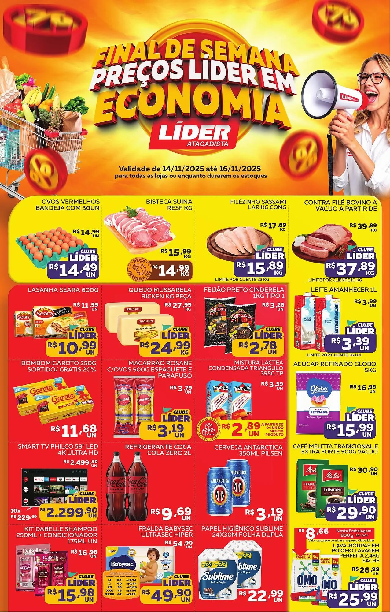 Encarte de Encarte Lider Atacadista 14 de novembro até 16 de novembro 2025 - Pagina 1