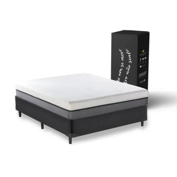 Cama Box + Colchão Na Caixa King Star Conforto Intermediário Original - 12 Anos De Garantia!