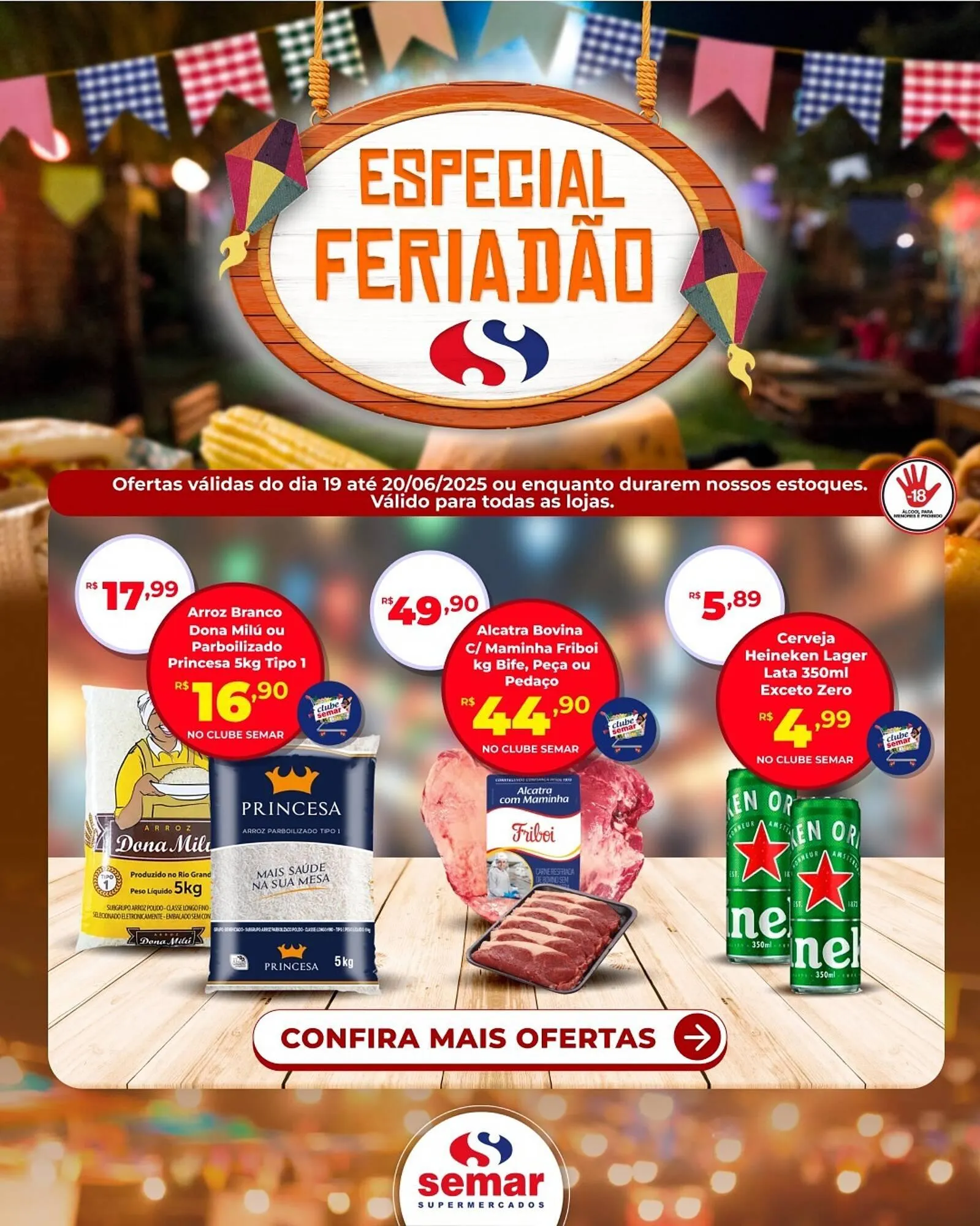 Encarte de Catálogo Semar Supermercado 18 de junho até 20 de junho 2025 - Pagina 1