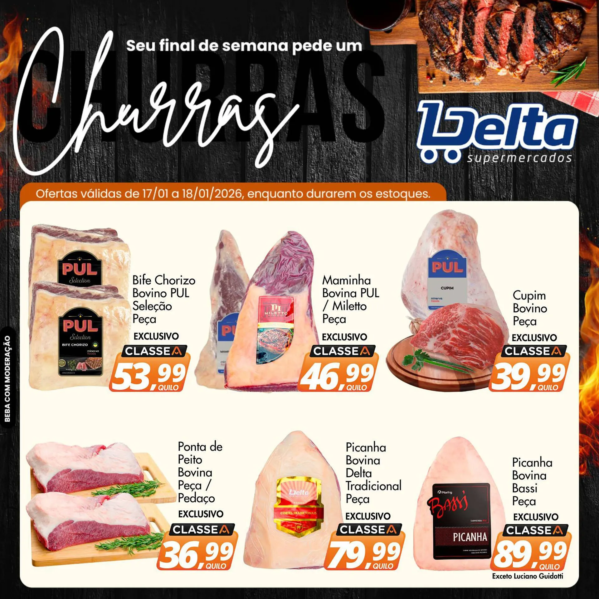 Encarte de Catálogo Delta Supermercados 17 de janeiro até 18 de janeiro 2026 - Pagina 1