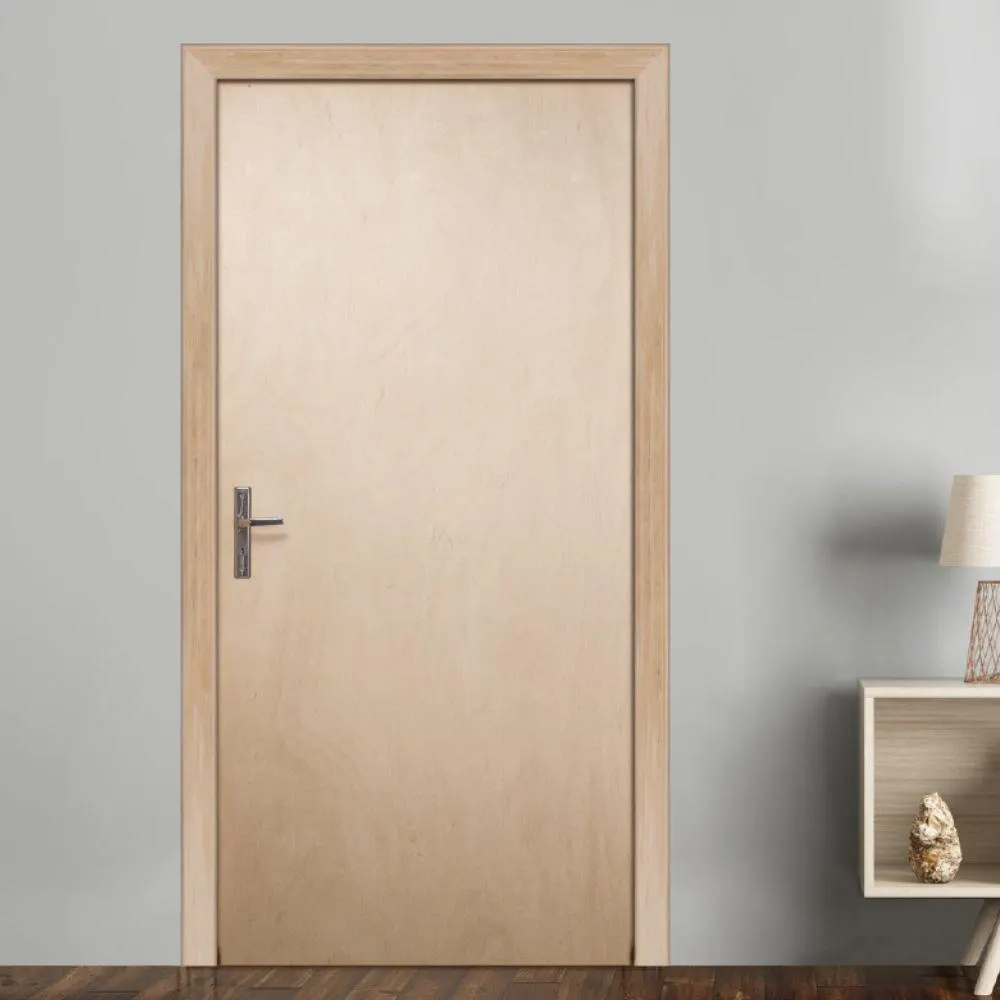 Kit Porta Interna Pinus Pintura Marco Pinus 14cmx85cm Lado Esquerdo Grantok