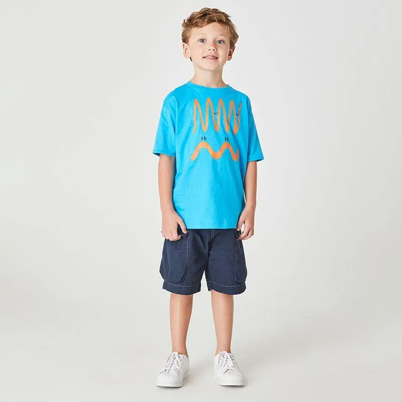 Camiseta Infantil Energy Waves Azul
