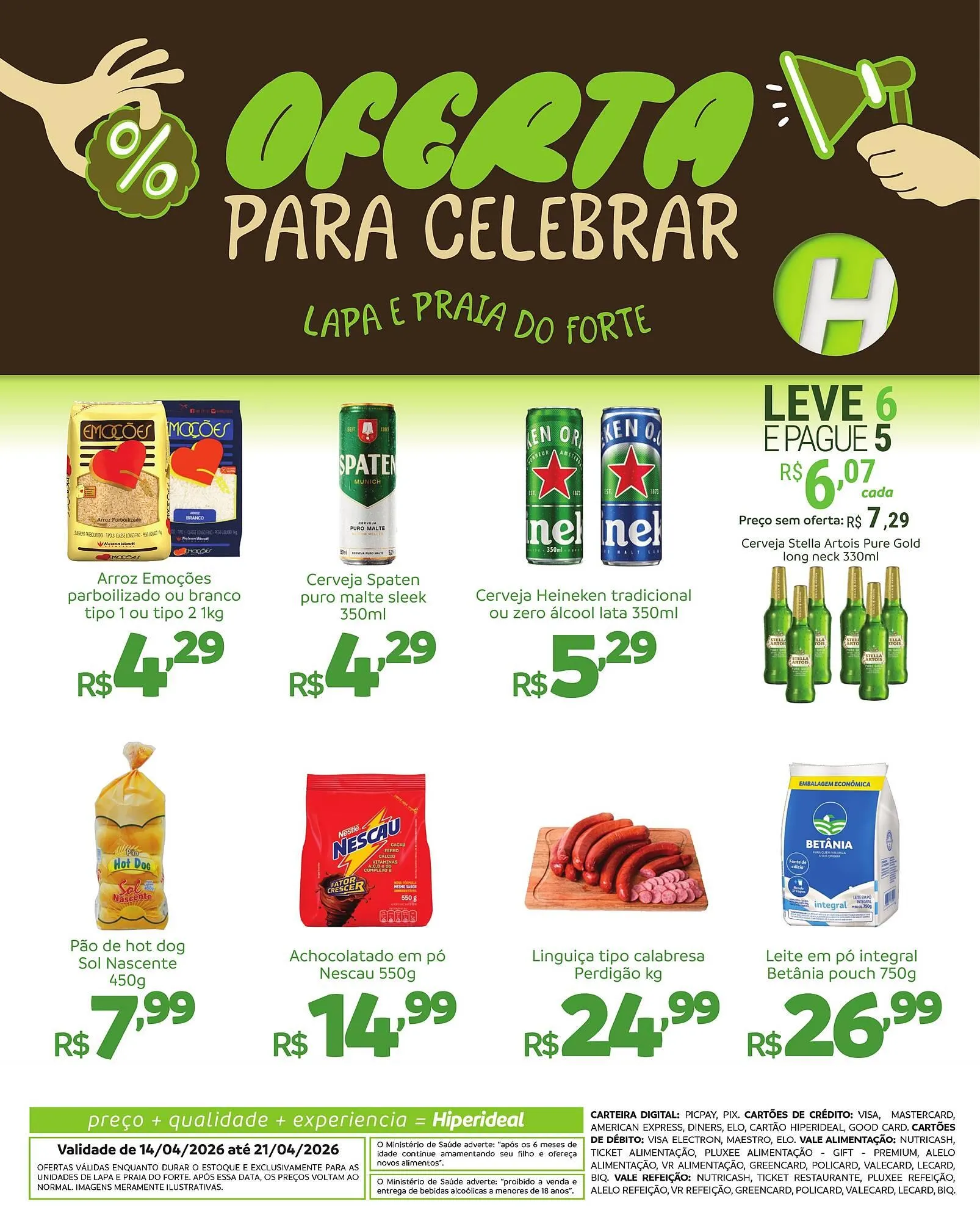 Encarte de Catálogo Hiperideal Supermercados 14 de abril até 21 de abril 2026 - Pagina 1