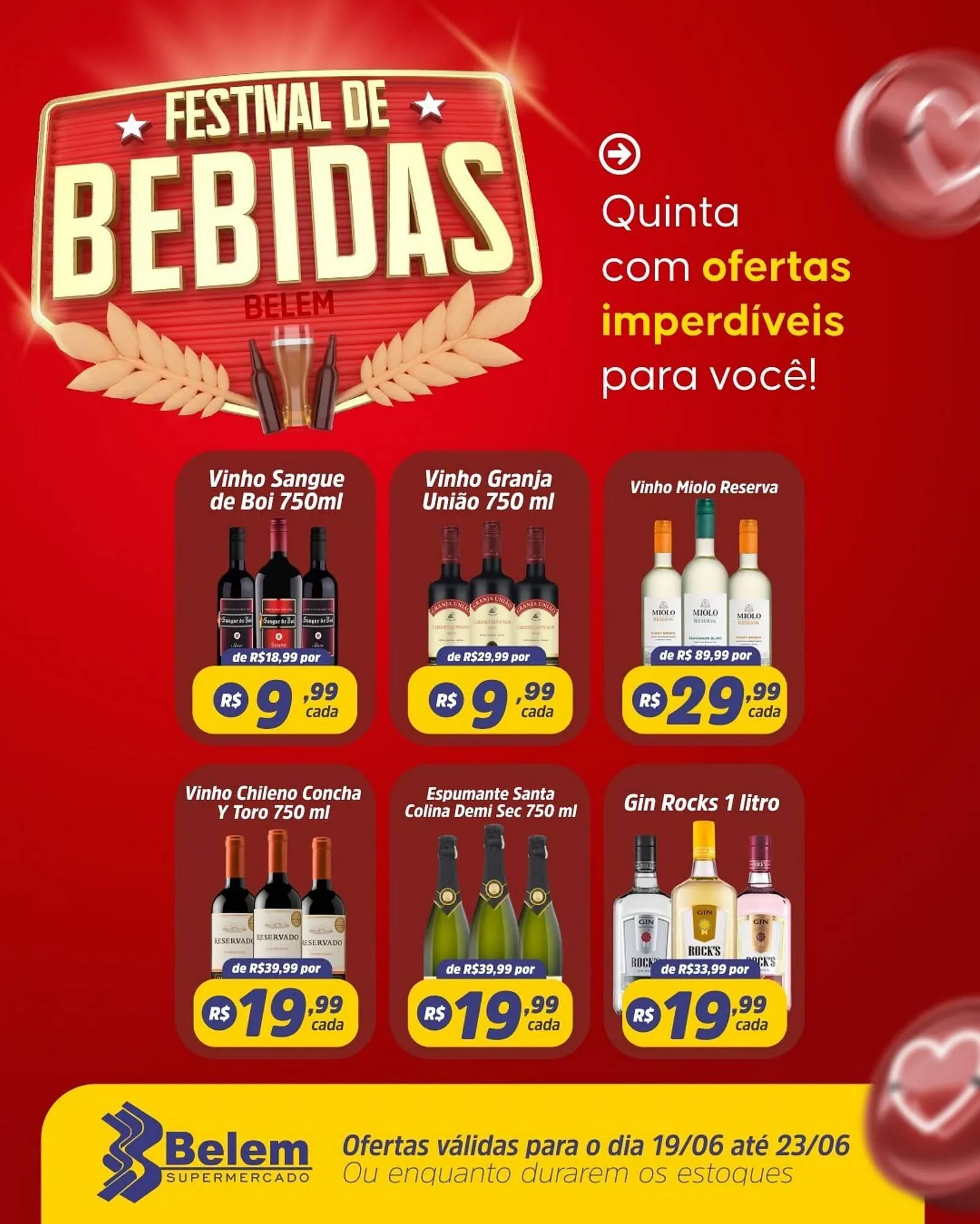 Encarte de Catálogo Belem Supermercados 19 de junho até 23 de junho 2025 - Pagina 1