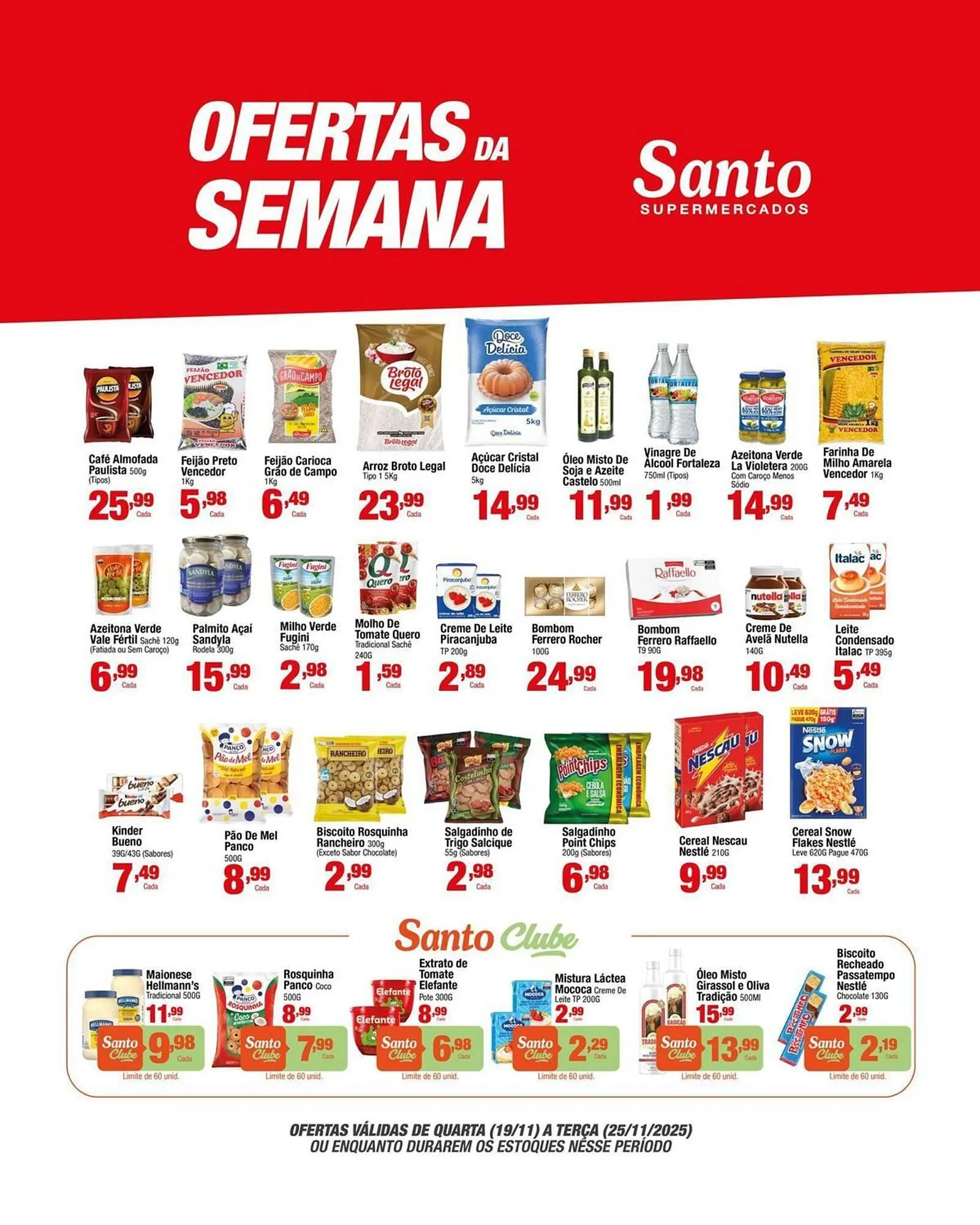 Encarte de Catálogo Santo Supermercados 19 de novembro até 25 de novembro 2025 - Pagina 1