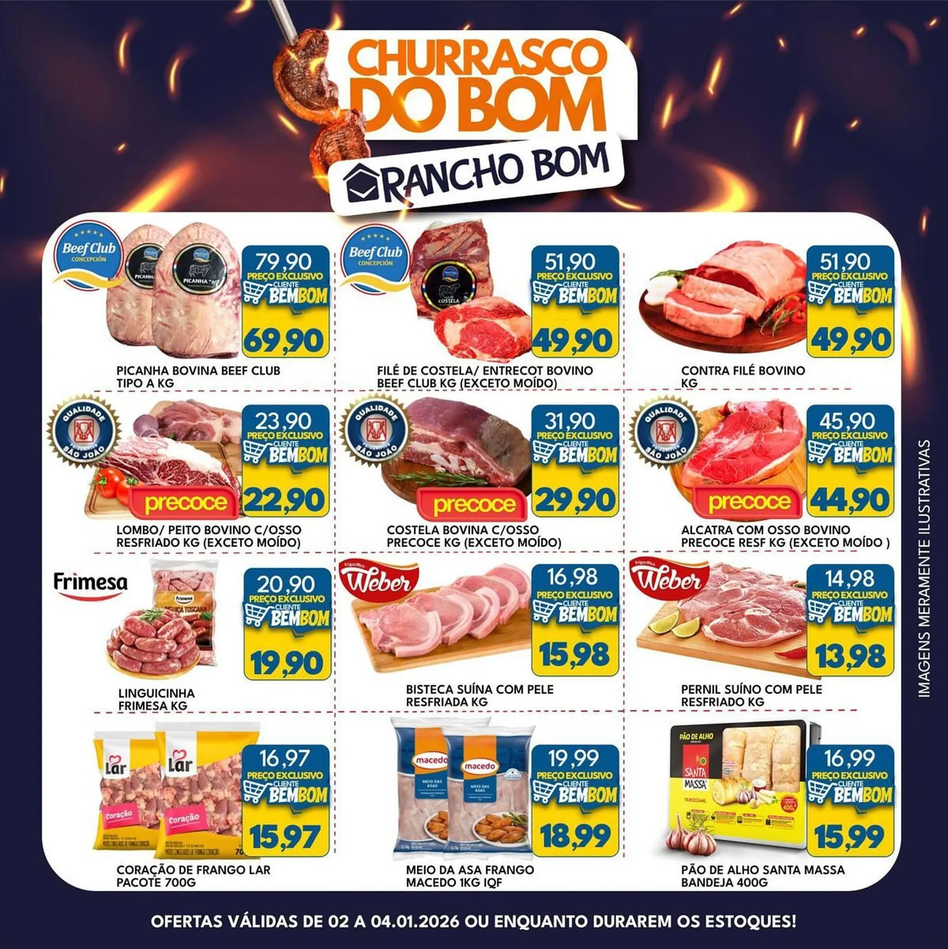 Encarte de Catálogo Rancho Bom Supermercados 2 de janeiro até 4 de janeiro 2026 - Pagina 1