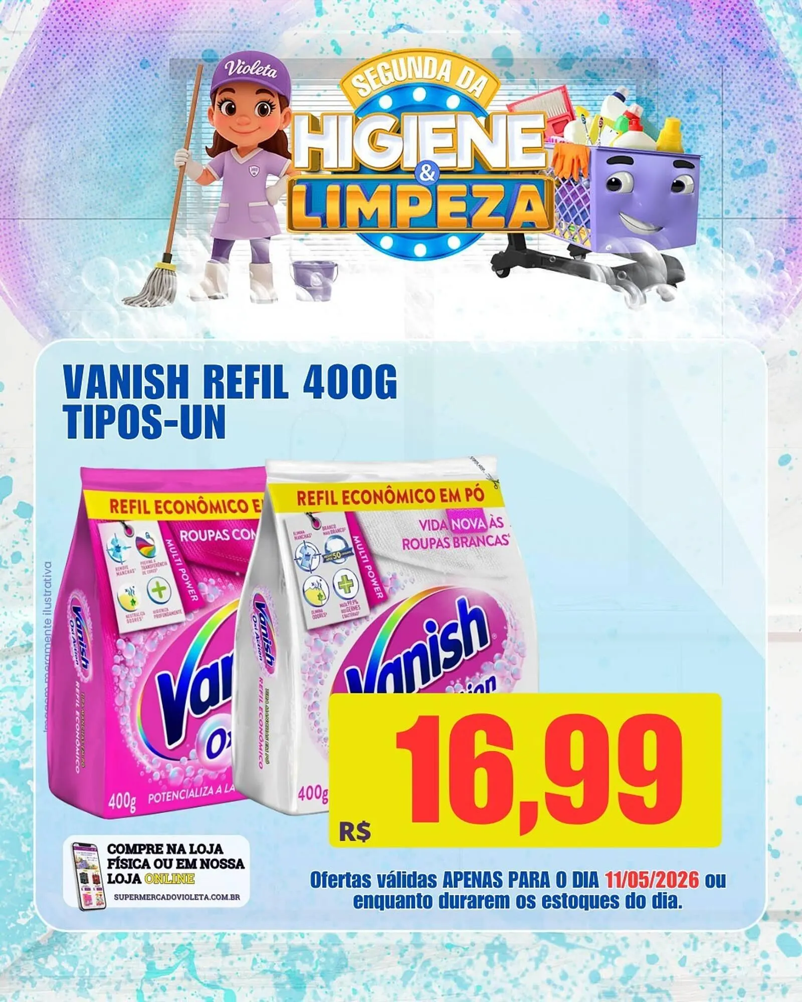 Encarte de Catálogo Violeta Supermercados 11 de maio até 11 de maio 2026 - Pagina 9