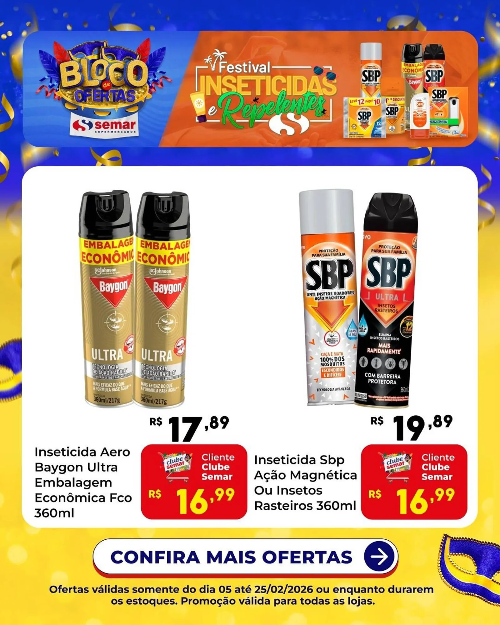 Encarte de Folheto Semar Supermercado 5 de fevereiro até 25 de fevereiro 2026 - Pagina 1