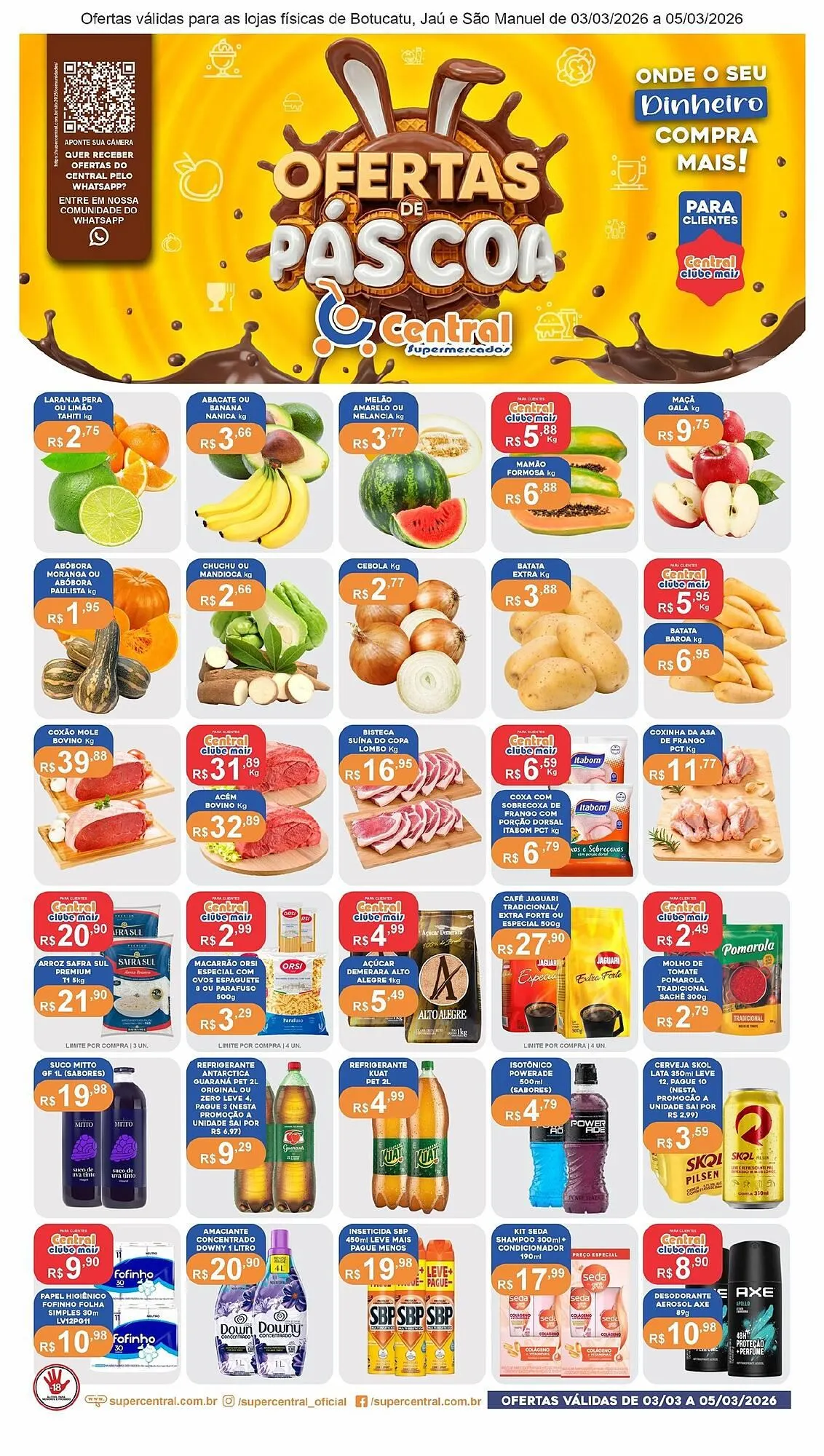 Encarte de Catálogo Central Supermercados 3 de março até 5 de março 2026 - Pagina 1