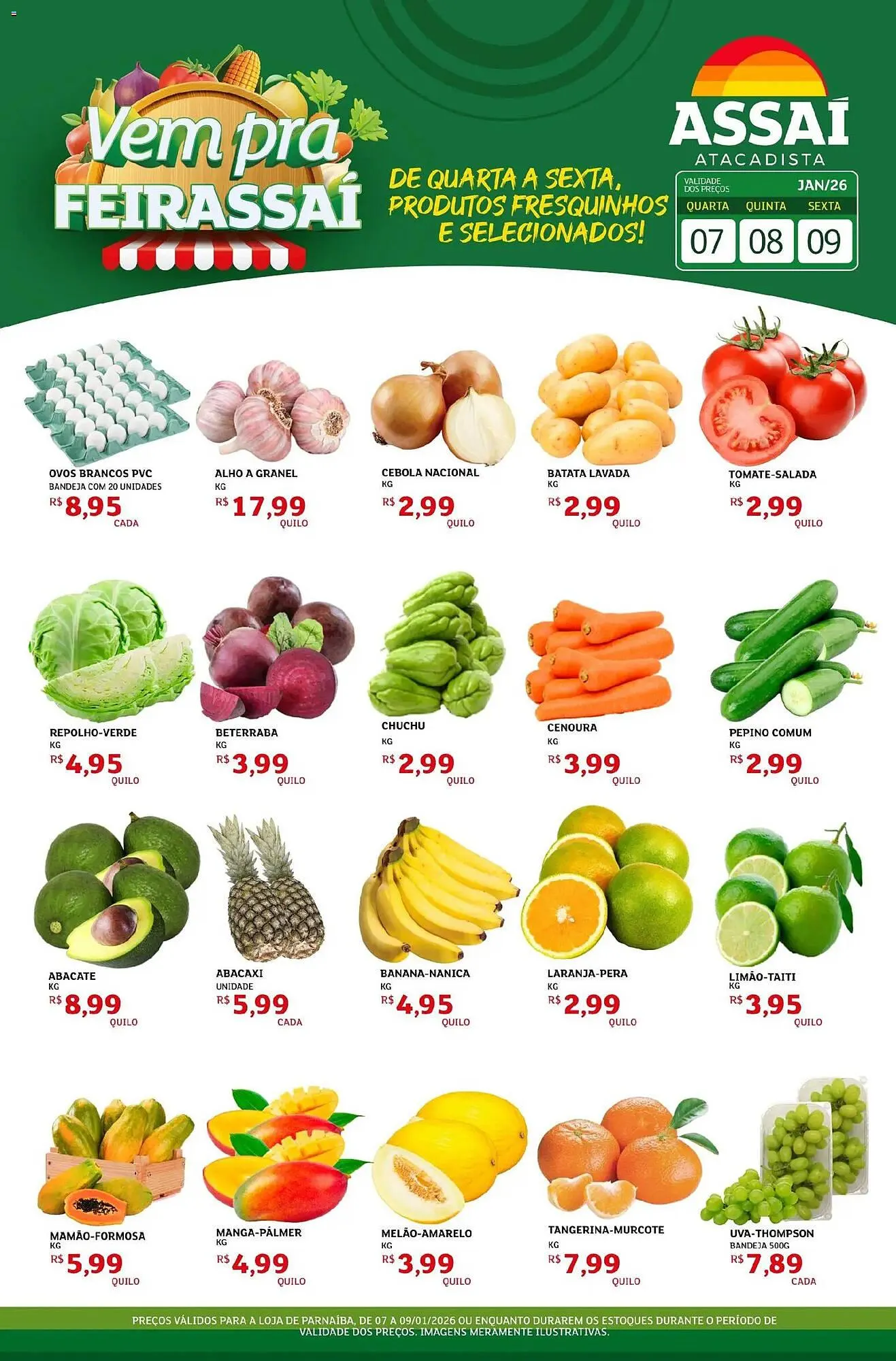 Encarte de Encarte Assaí Atacadista 7 de janeiro até 9 de janeiro 2026 - Pagina 1