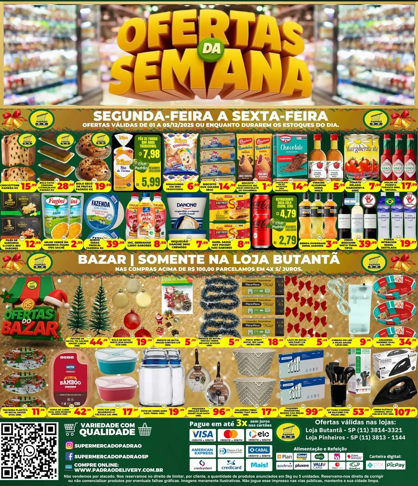 Encarte de Folheto Supermercado Padrão 1 de dezembro até 5 de dezembro 2025 - Pagina 1