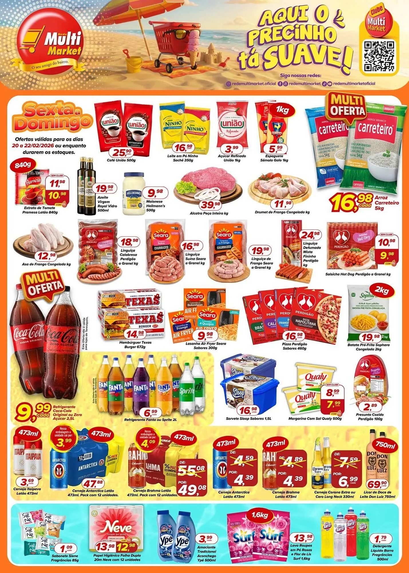 Encarte de Encarte Rede Multi Market 20 de fevereiro até 22 de fevereiro 2026 - Pagina 1
