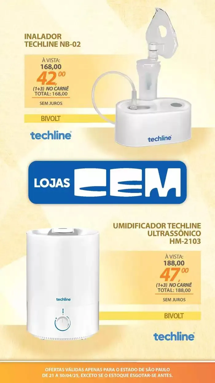 Encarte de Encarte Lojas Cem 18 de abril até 30 de abril 2025 - Pagina 117